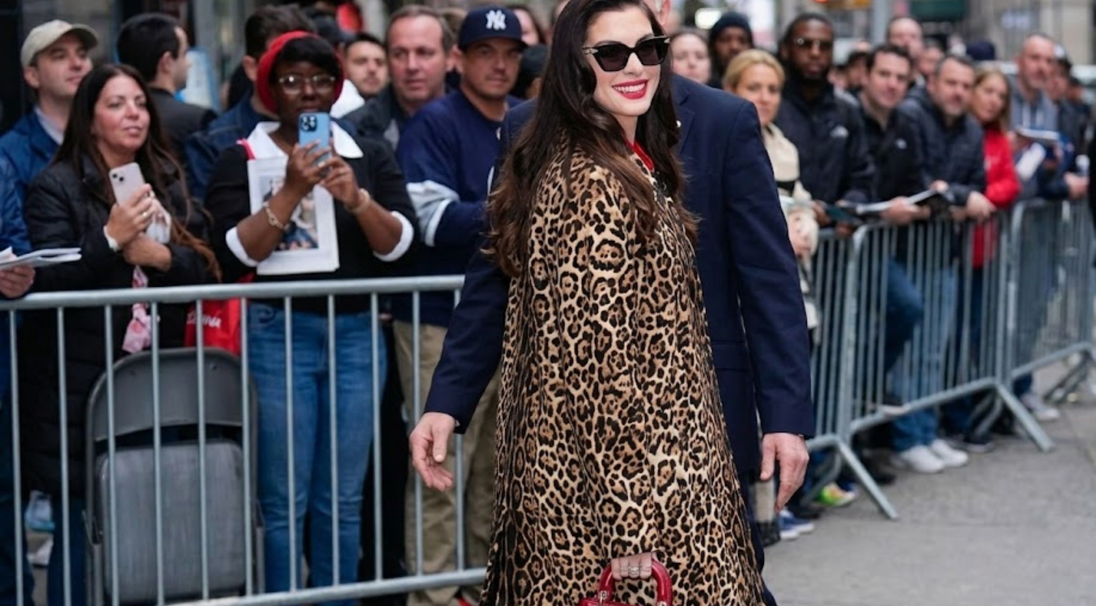 Why Anne Hathaway’s NYC Leopard Print Coat is the Ultimate High-Fashion Outerwear Grail