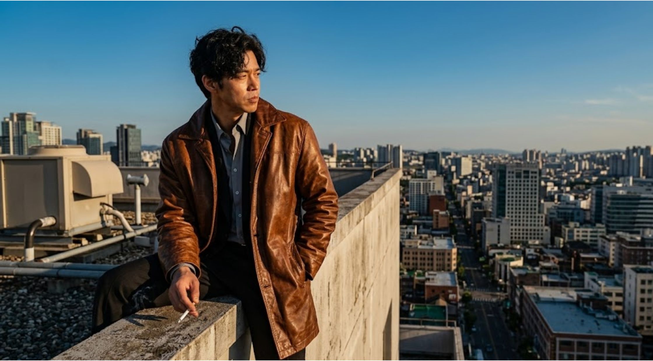 Why Shun Oguri’s Distressed Brown Leather Car Coat in Bad Lieutenant: Tokyo is the Ultimate Neo-Noir Grail?