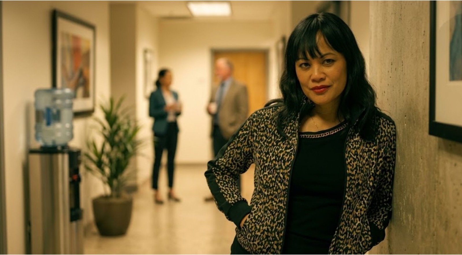 The Cleaning Lady S04 Martha Millan Fiona Leopard Track Jacket