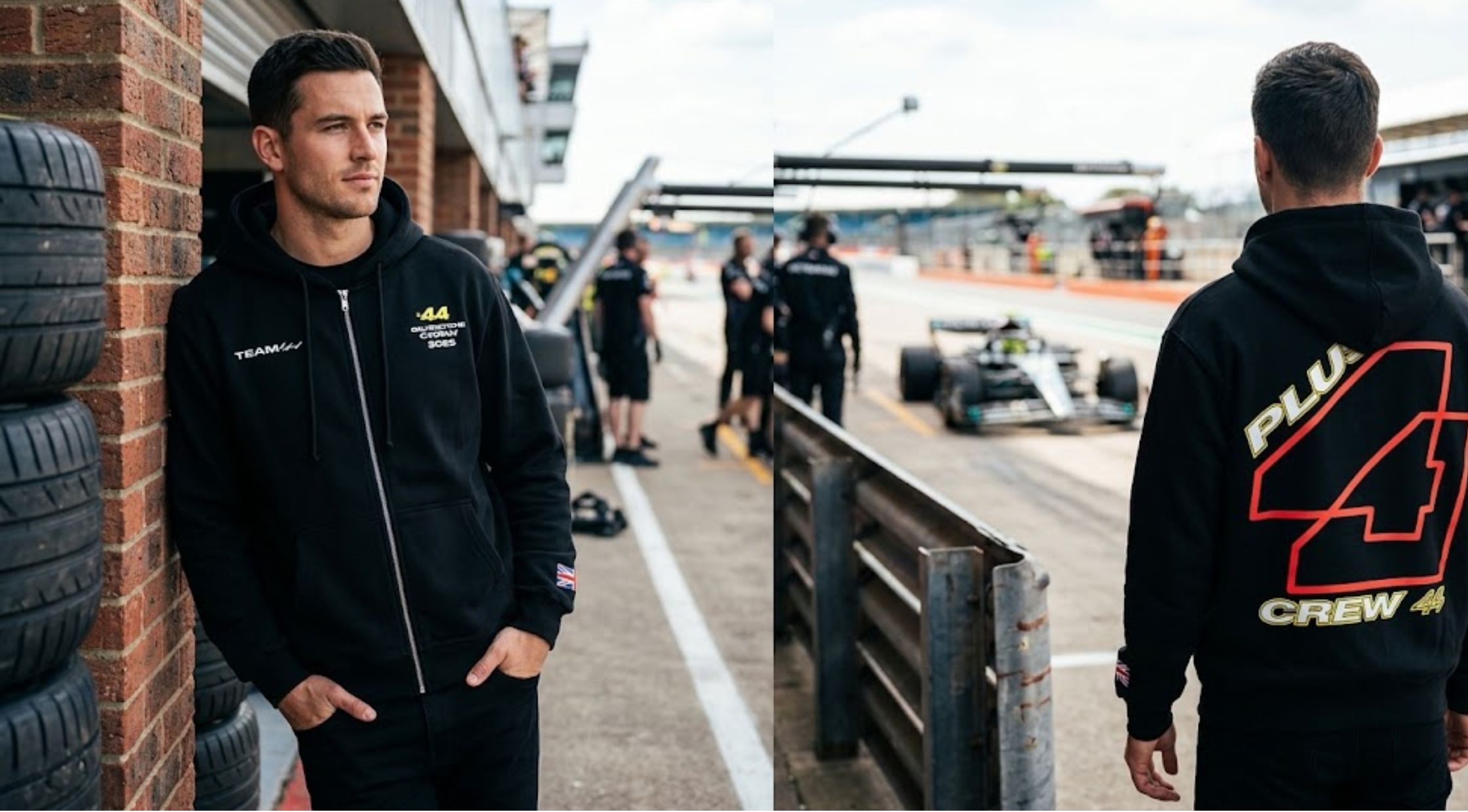 Why Lewis Hamilton’s Plus44 Silverstone Crew 2025 Zip-Up Hoodie is the Ultimate F1 Streetwear Grail