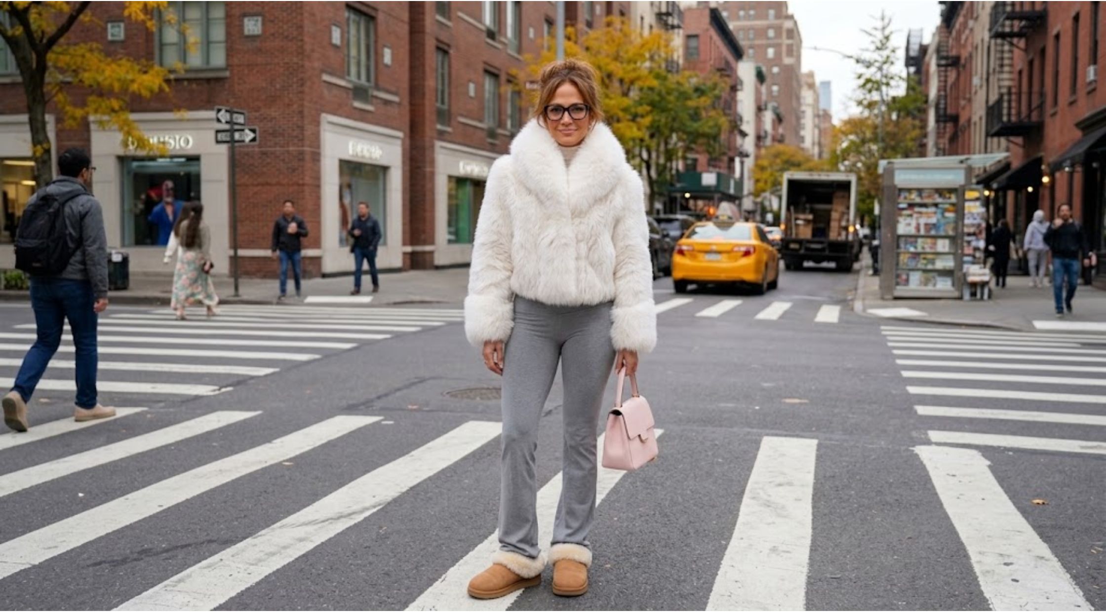 Why Emira D’Spain’s White Plush Fur Jacket on Next Gen NYC is the Ultimate Winter Glam Grail