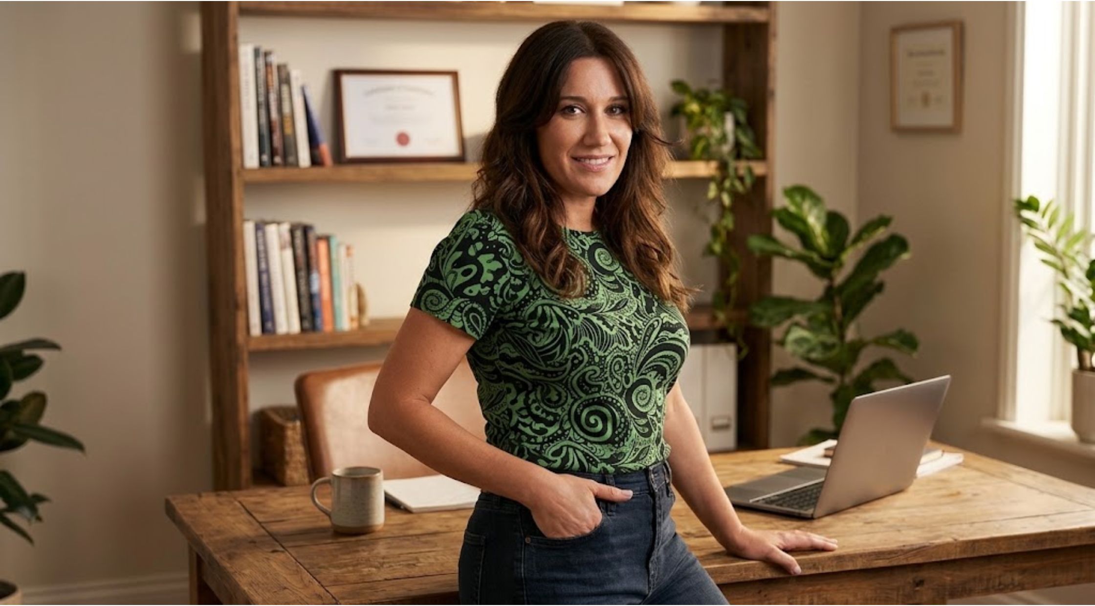 Why Stephanie Panozzo’s Lime Green Paisley Crop Tee on Home and Away is a Coastal Chic Essential