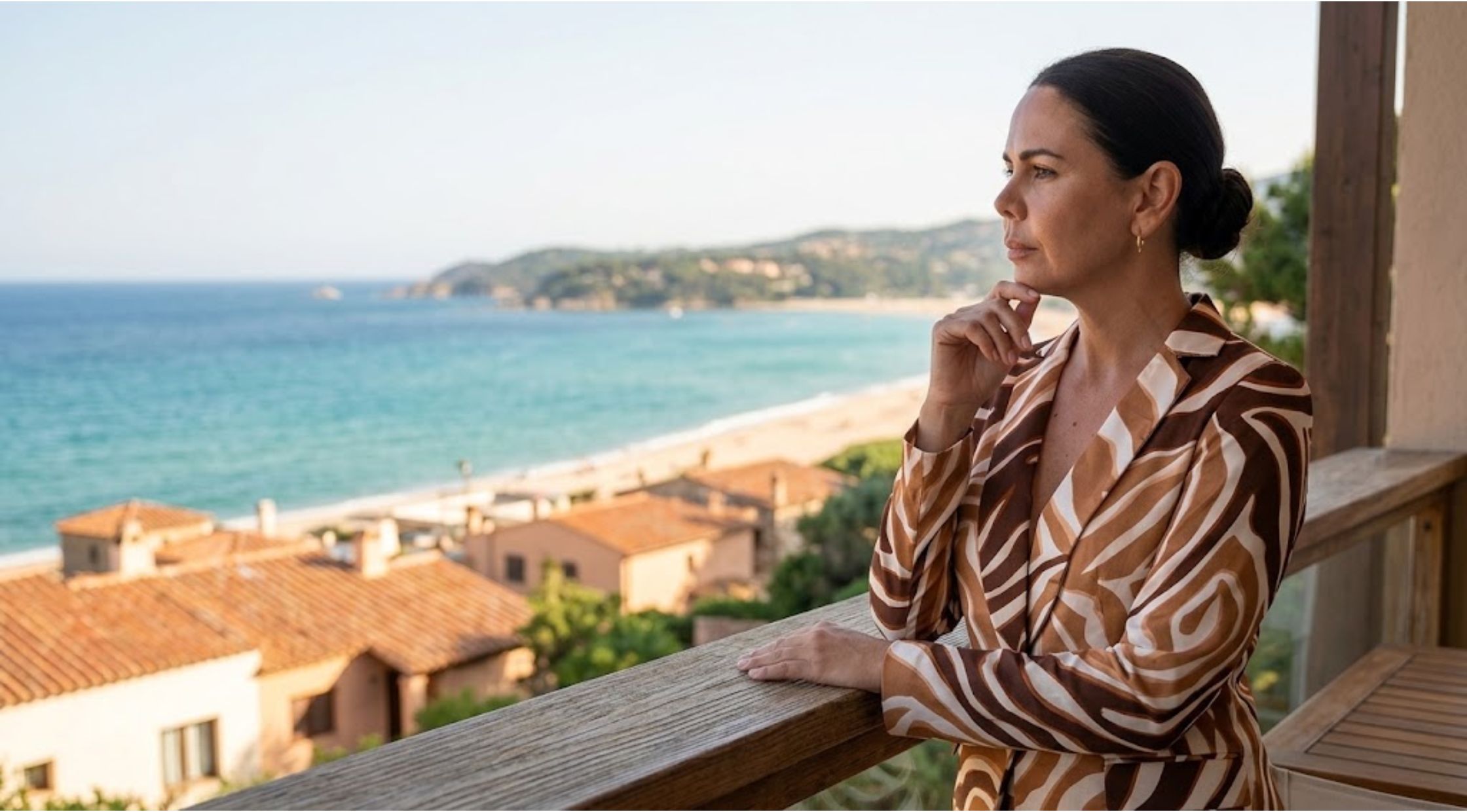 Why Emily Weir’s Abstract Swirl Cropped Blazer Top on Home and Away is a Resort-Chic Grail