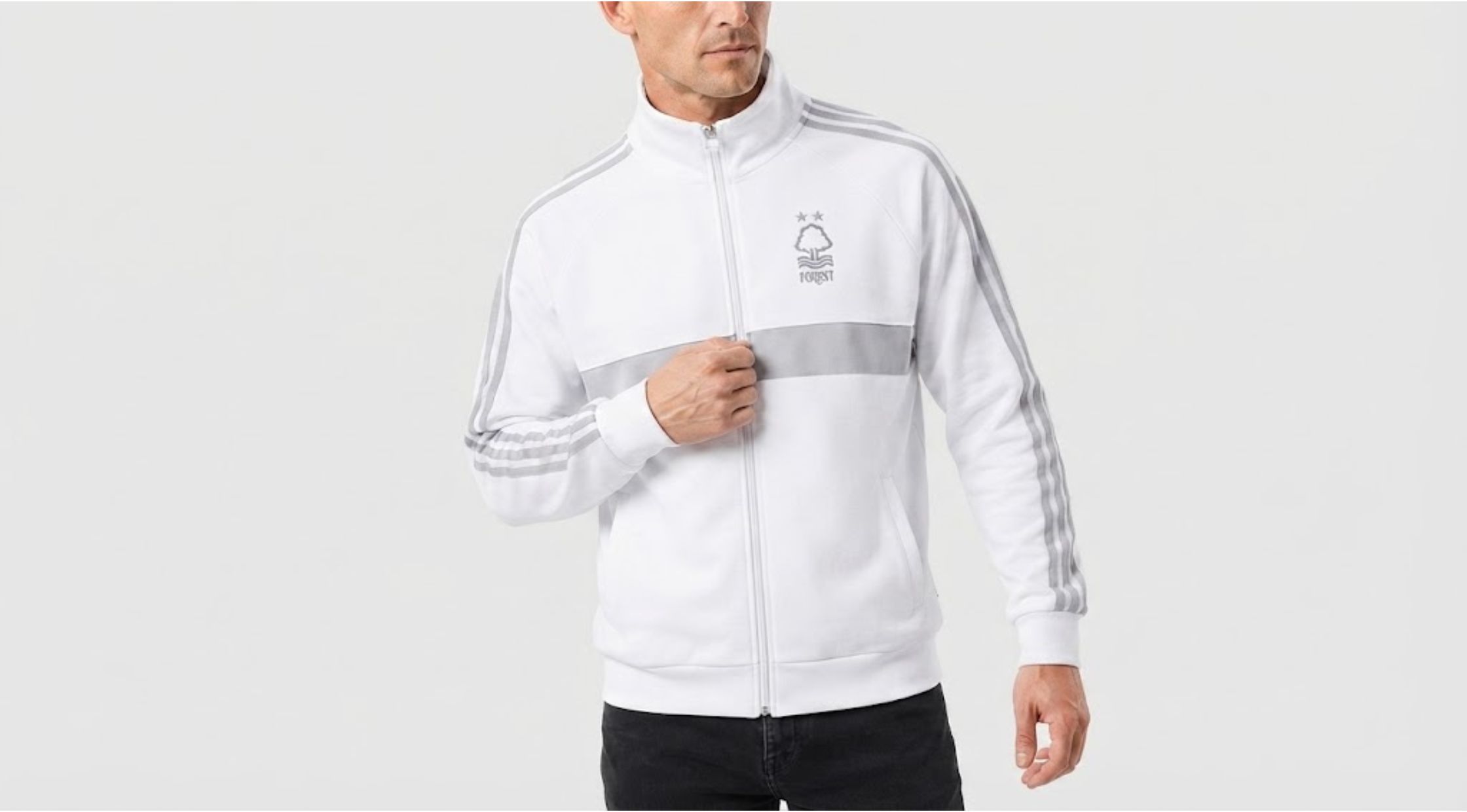 Why Nottingham Forest’s 202627 White & Grey Walk-Out Track Jacket is a Pitch-Side Athleisure Grail