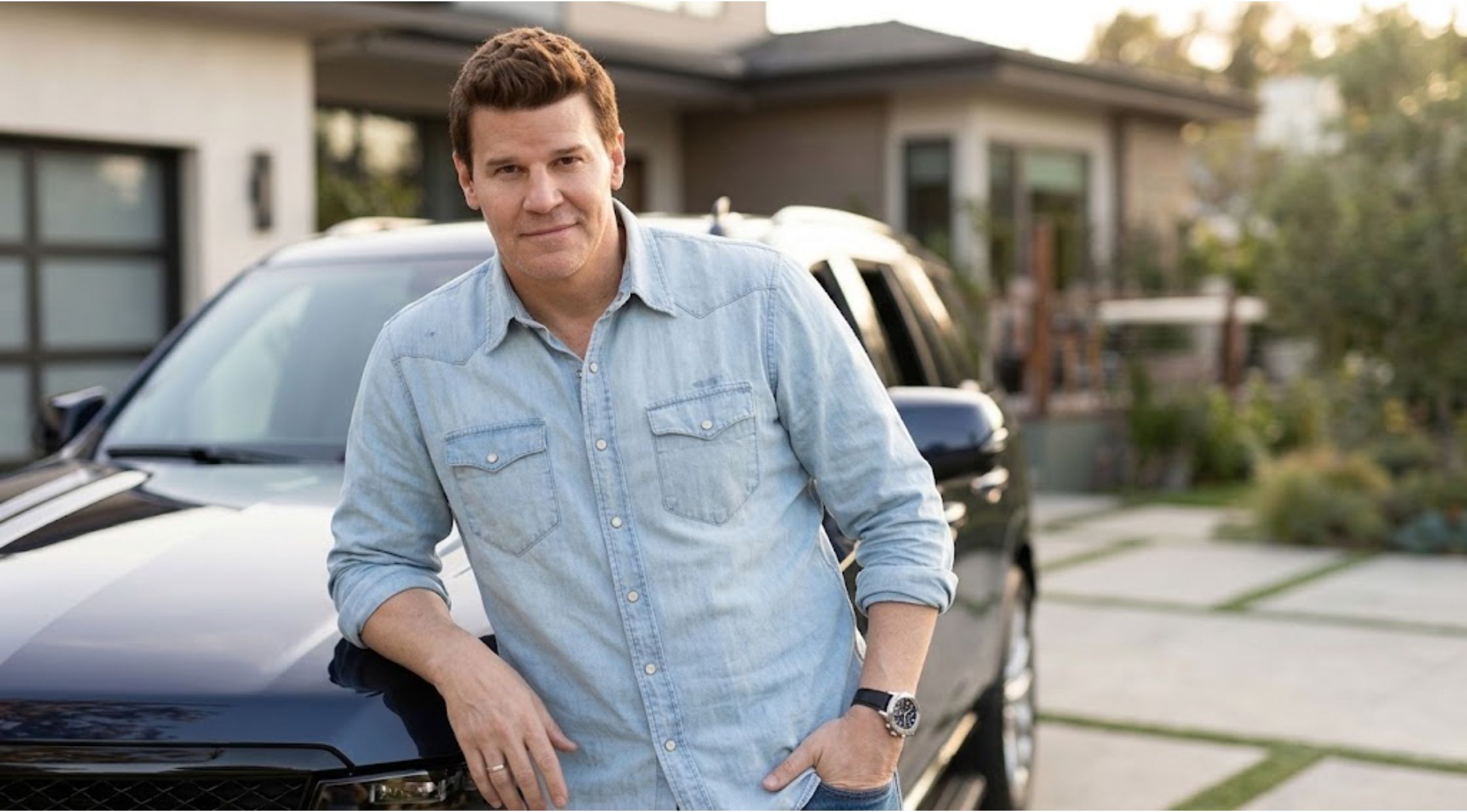 Why David Boreanaz’s Light Wash Denim Western Shirt in The Rockford Files is a Rugged Americana Grail