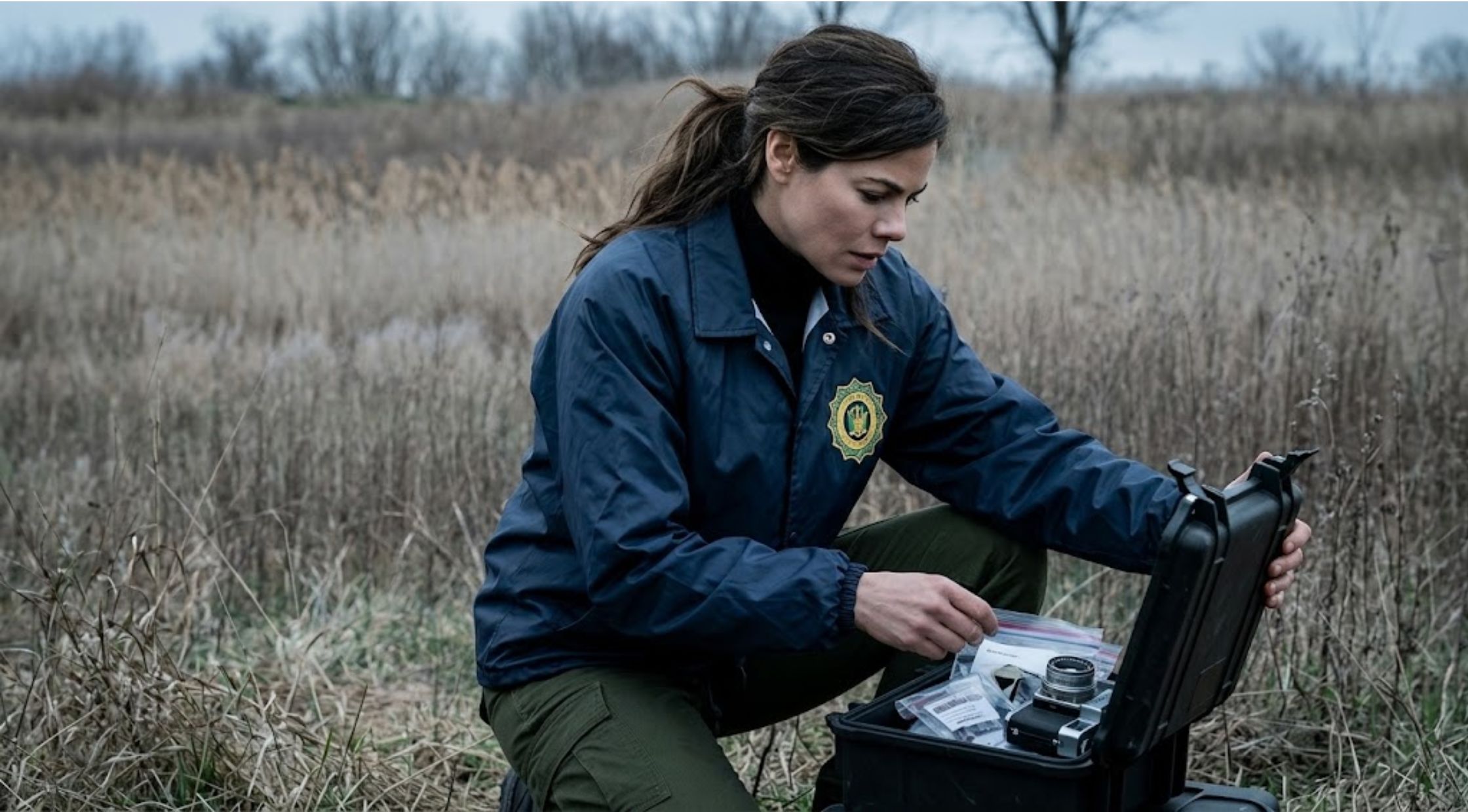 Why Michelle Monaghan’s Sheriff Badge Windbreaker in The Whisper Man is a Thriller Style Grail