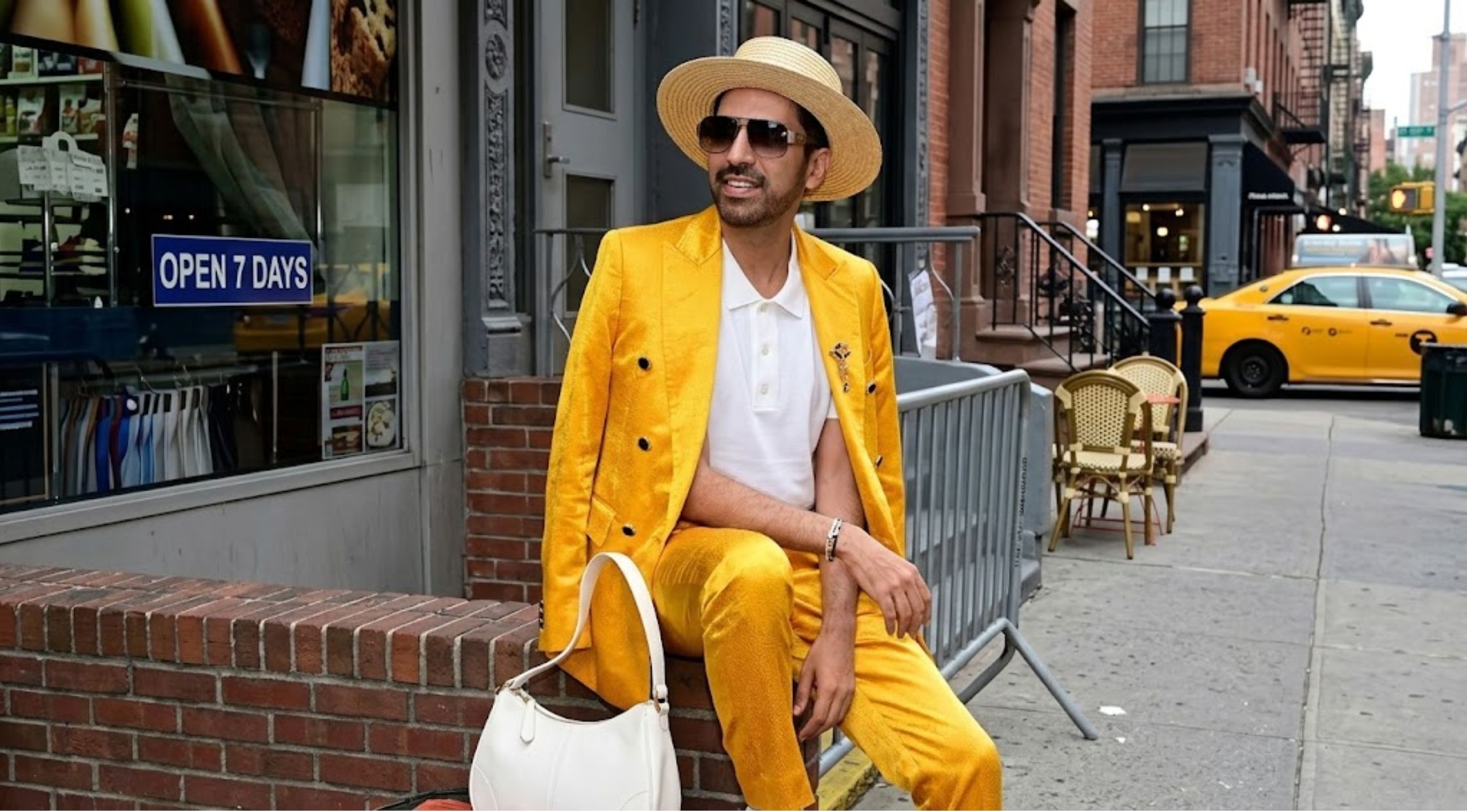Why DJ Cassidy’s Golden Yellow Jacquard Suit in NYC is a Music & Fashion Grail