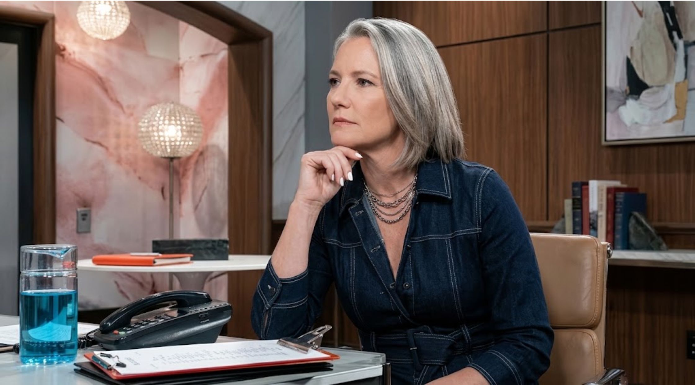 How to Get the General Hospital 2026 Cynthia Watros Denim Belted Jacket Look