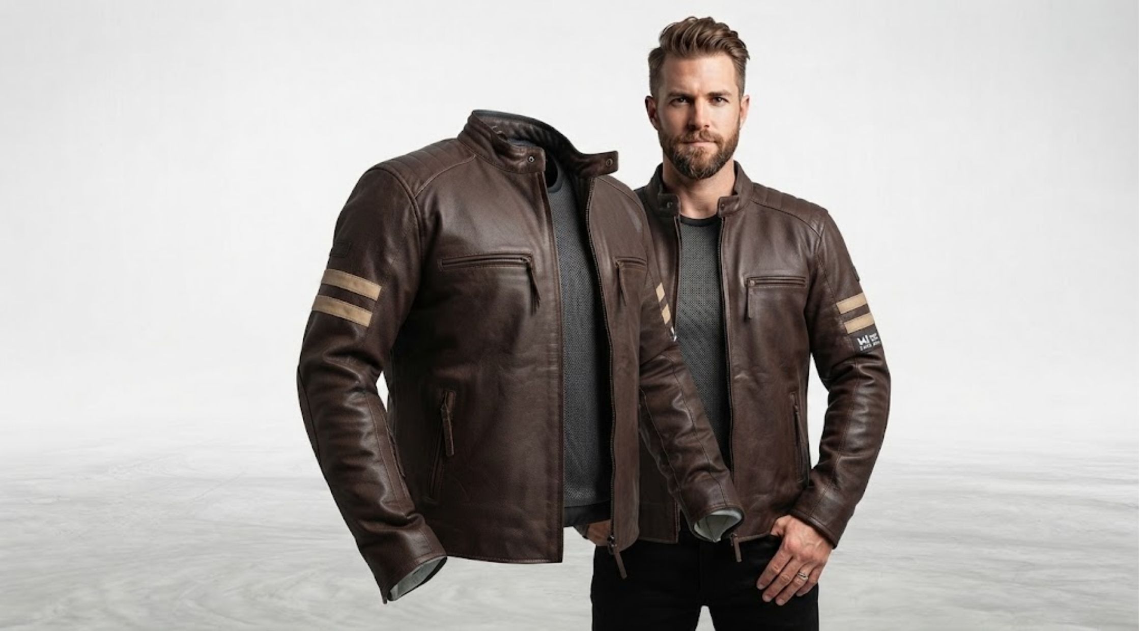 How to Elevate Street Style with the Distressed Cruiser Crème Stripes Brown Leather Jacket