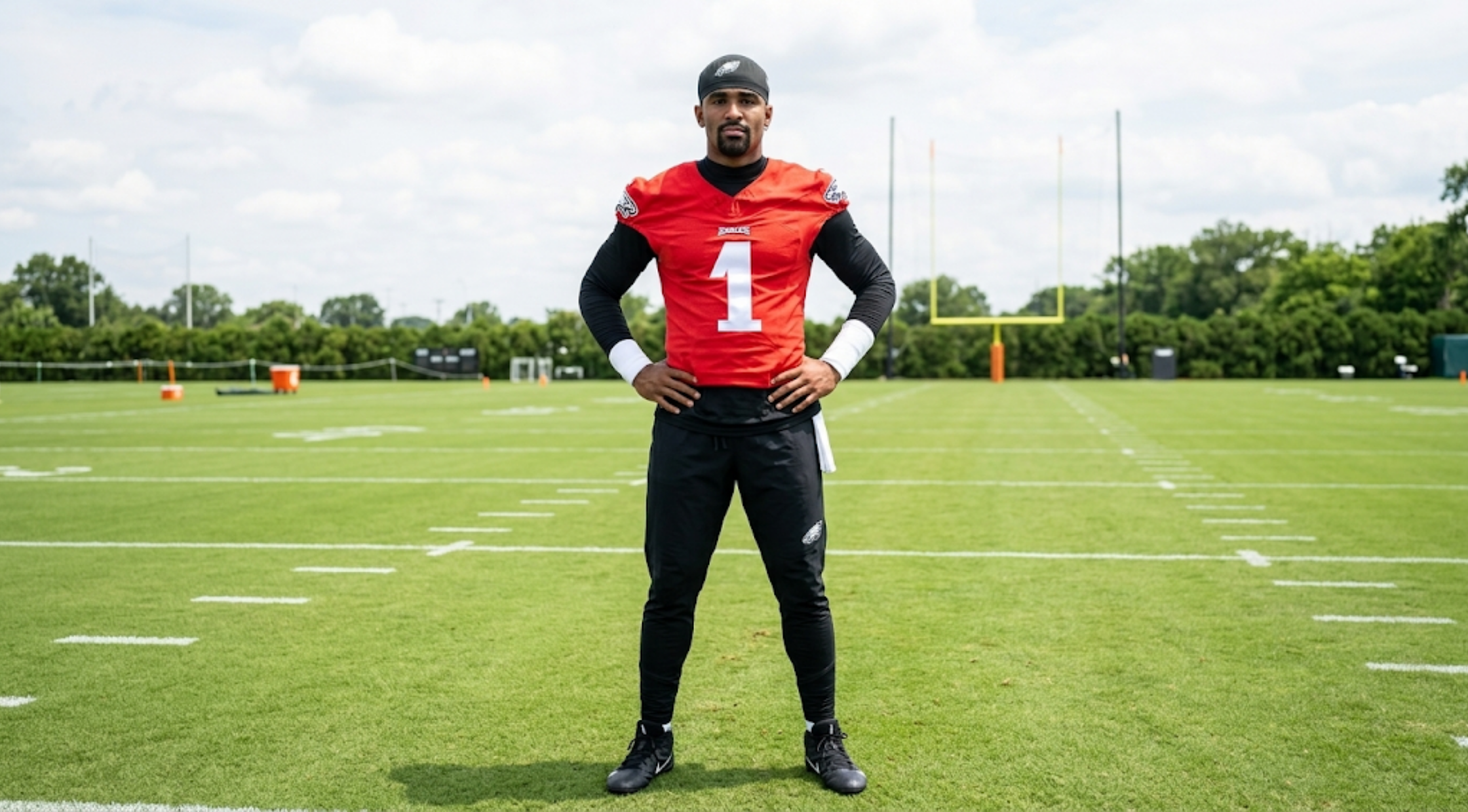 Jalen Hurts Philadelphia Eagles OTA Red Jersey
