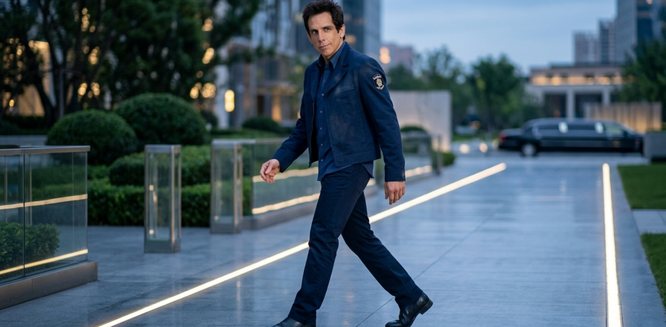 Night at the Museum Larry Daley Navy Wool Jacket
