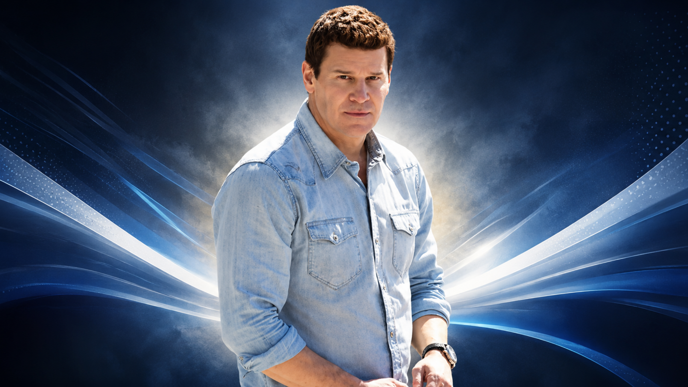 How to Get The Rockford Files S01 David Boreanaz Denim Western Shirt Look