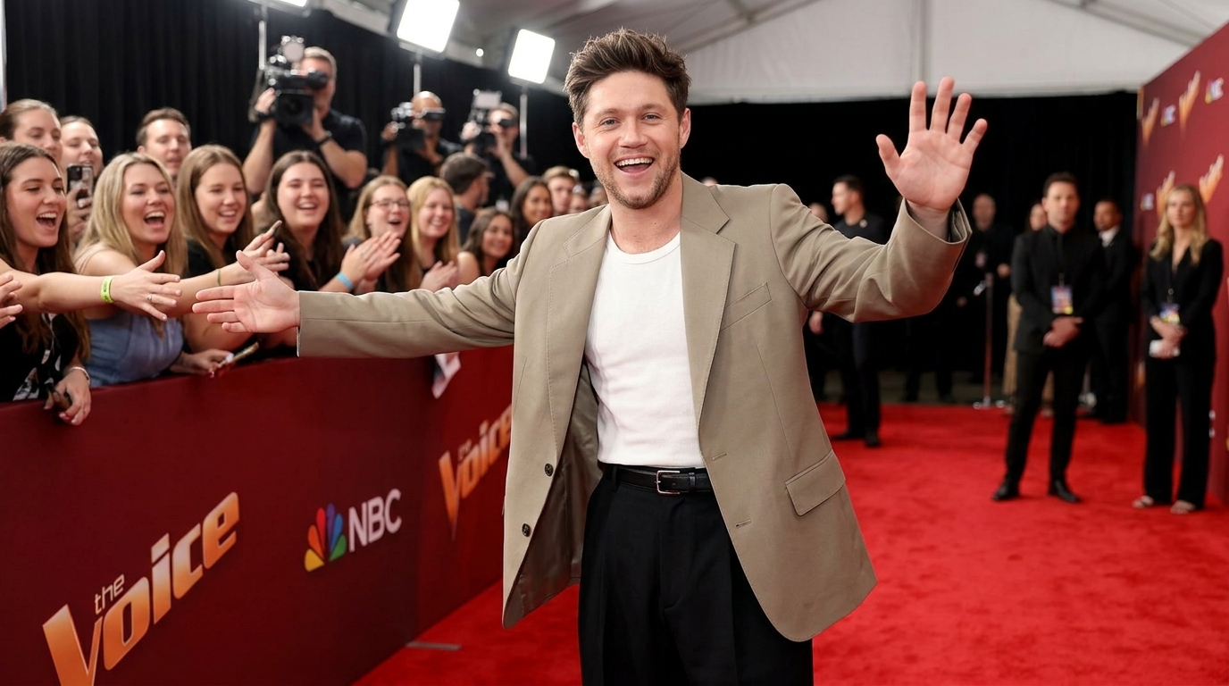 Niall Horan The Voice S28 Oversized Beige Blazer