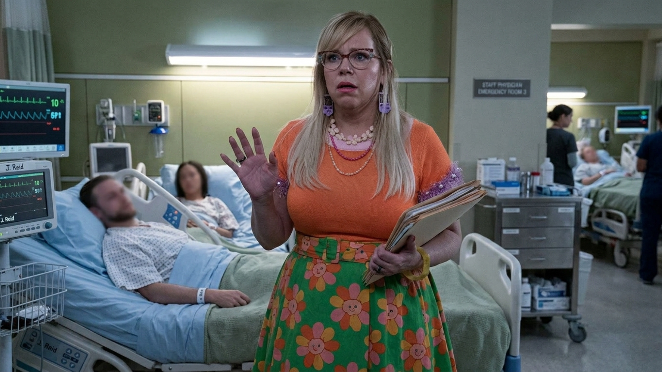 Criminal Minds Evolution S18 Kirsten Vangsness Orange Knit Top