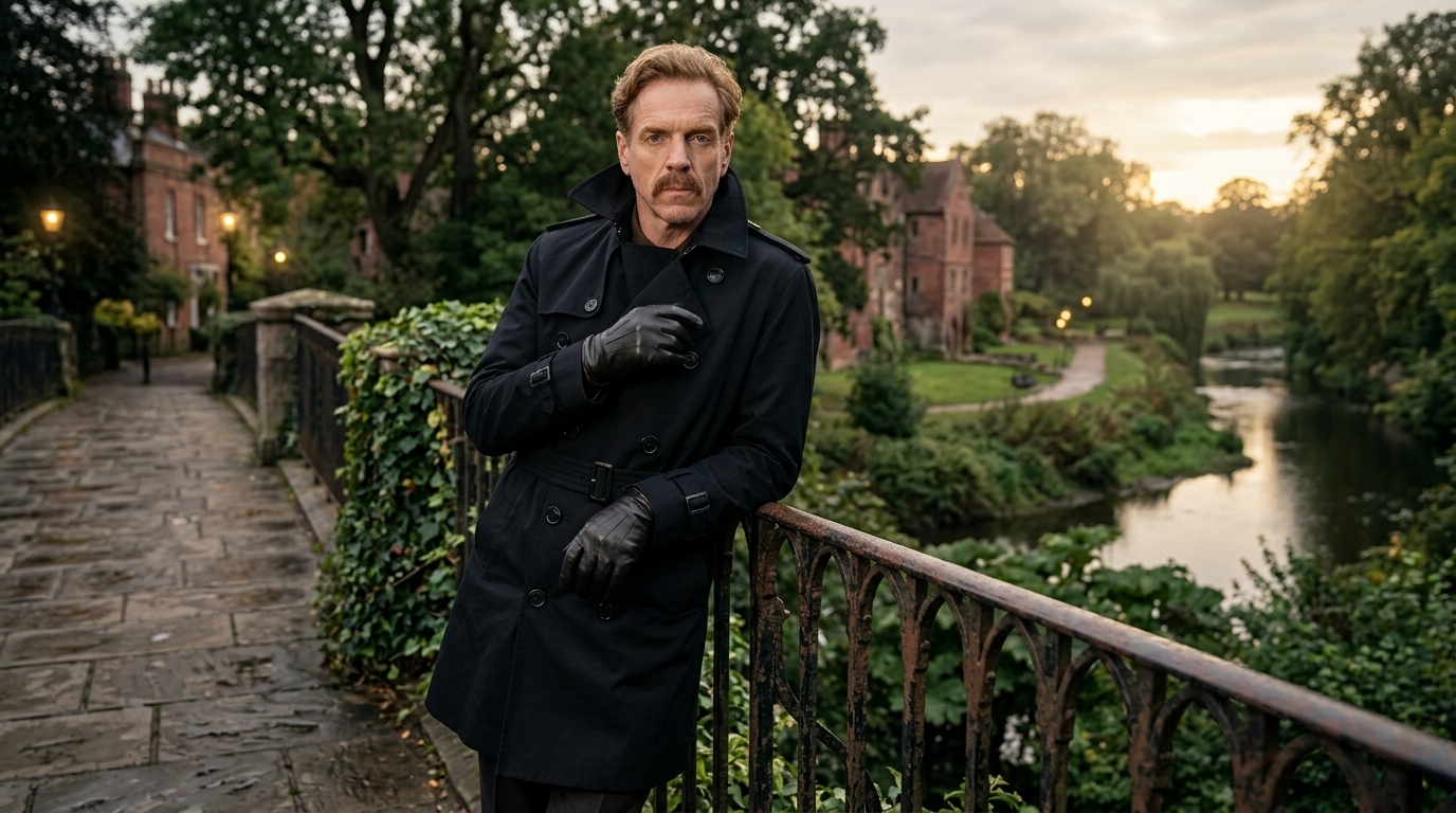 Damian Lewis The Runner 2026 Black Trench Coat