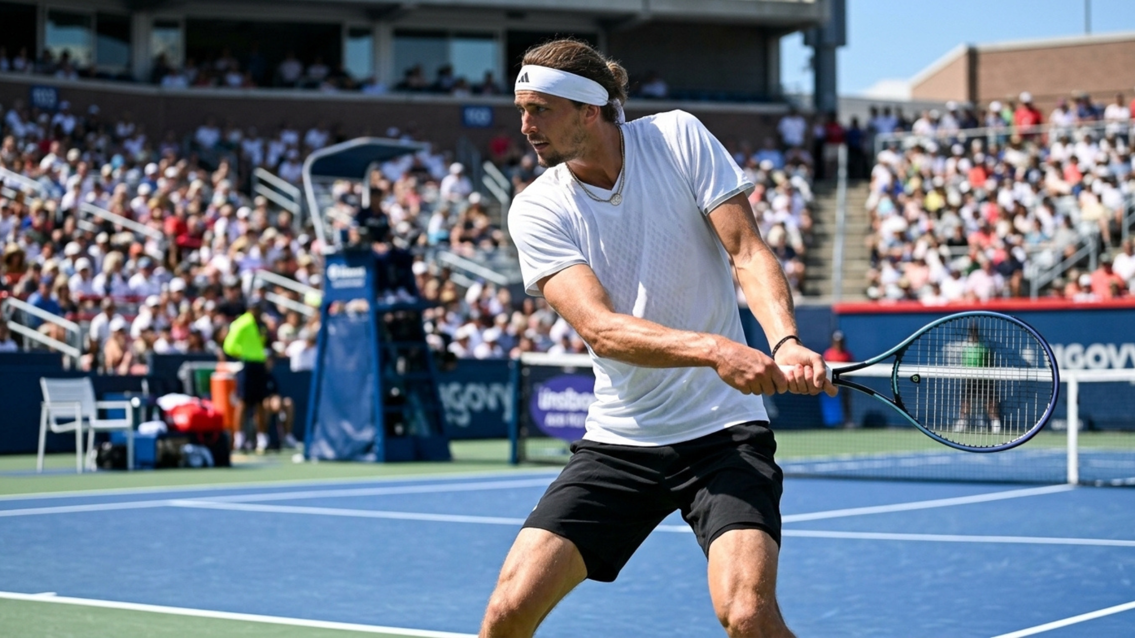 Alexander Zverev ATP 1000 National Bank Open White Performance T-Shirt