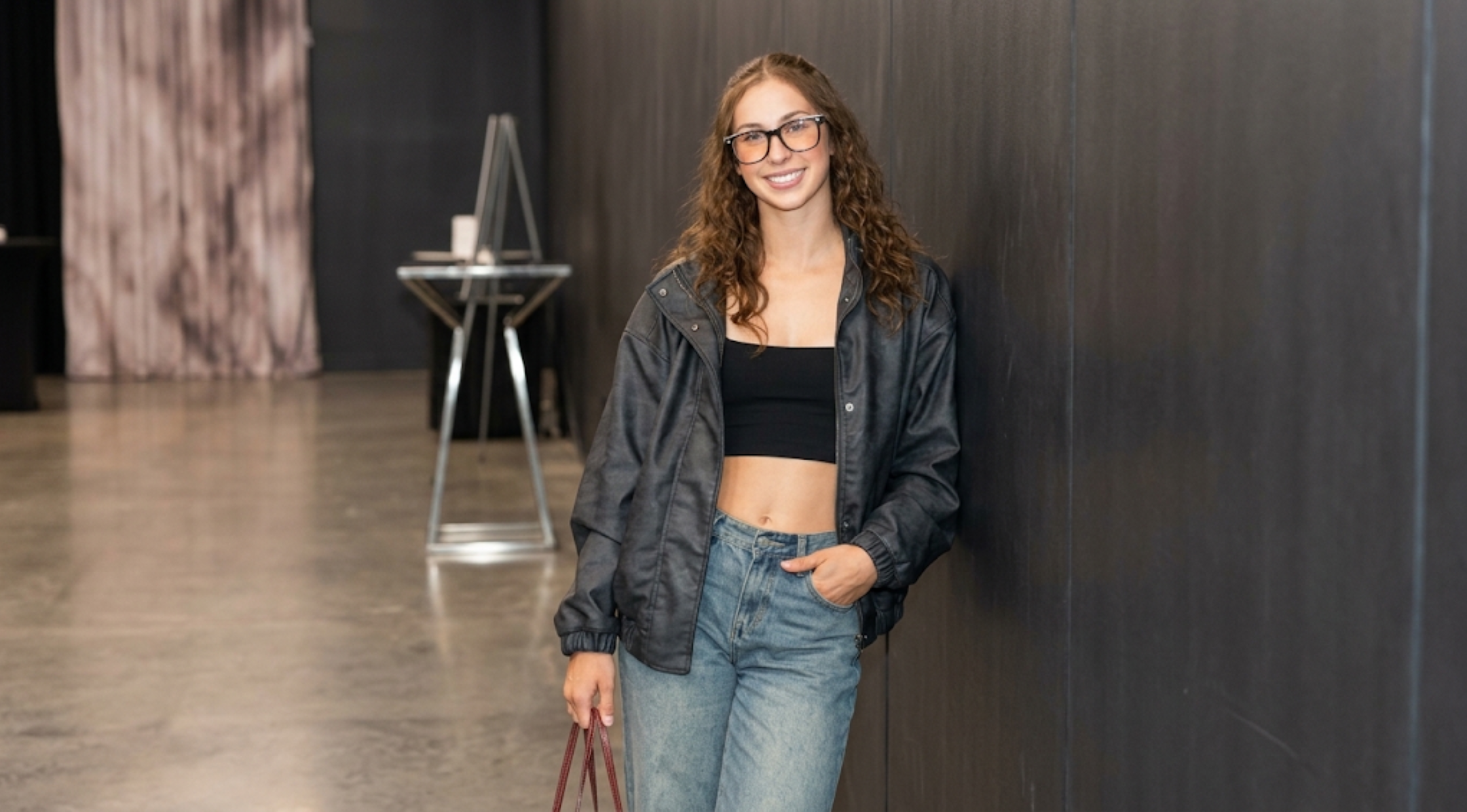 Phoenix Mercury Kelsey Plum Black Leather Bomber Jacket