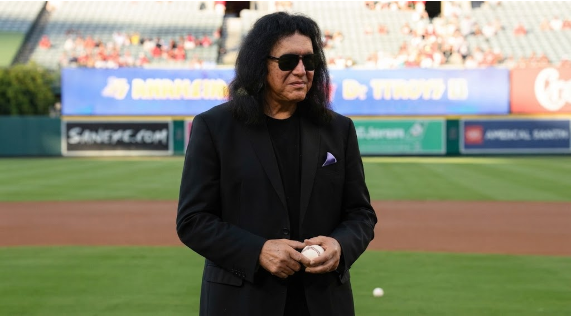 Los Angeles Angels Game 2026 Gene Simmons Black Blazer