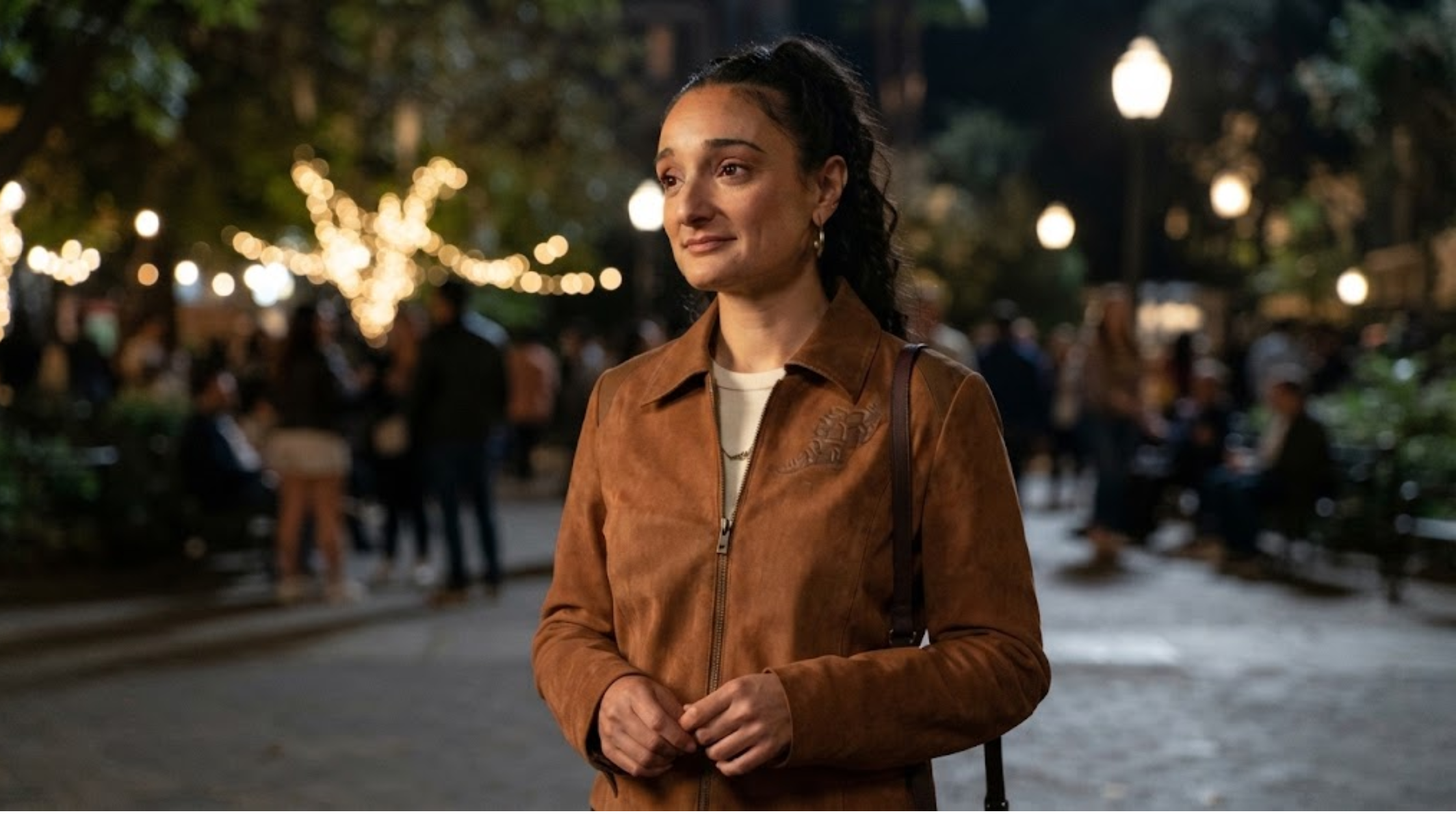 Ted Lasso S04 Brown Suede Cropped Jacket with PEACE OUT 73 Back Patches