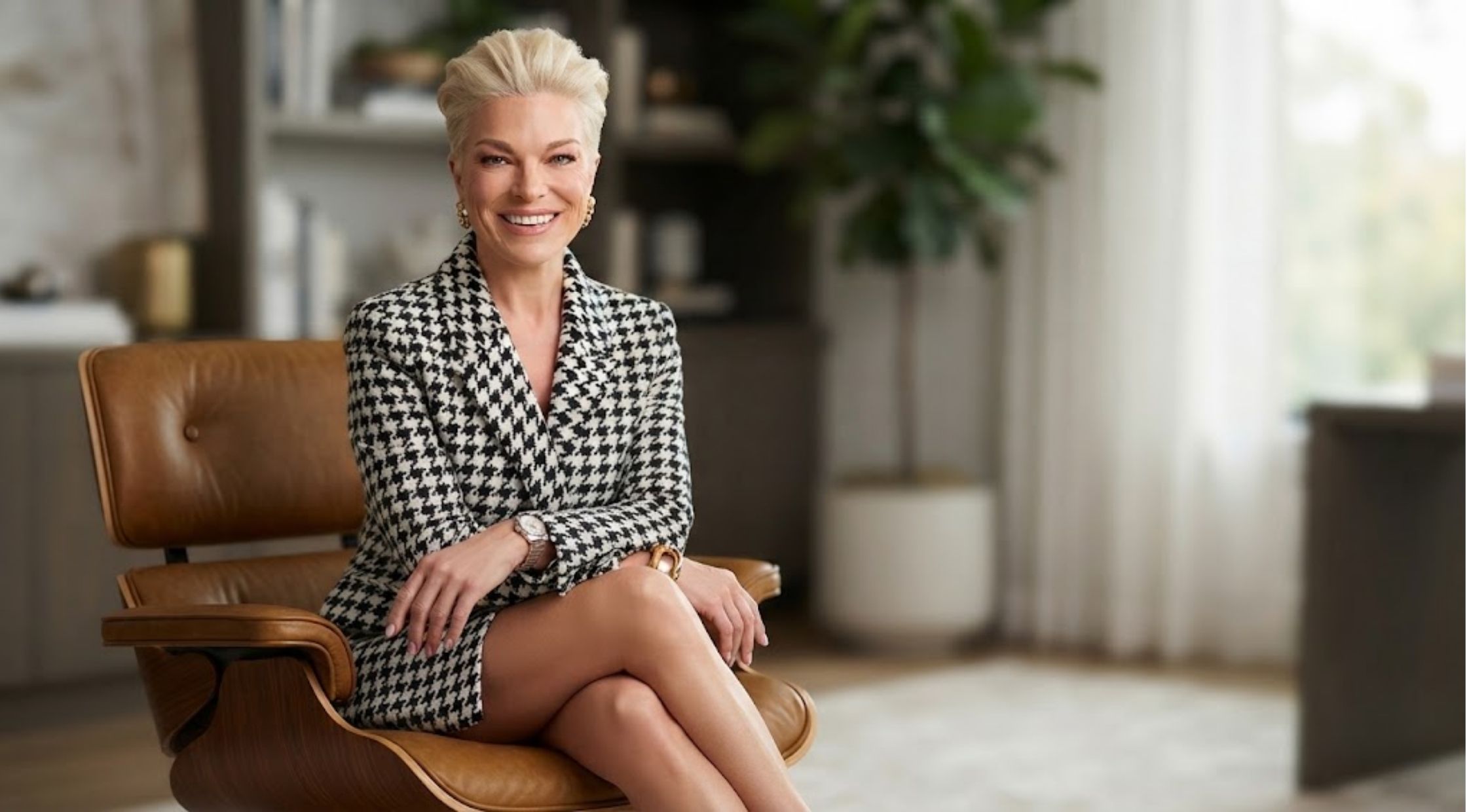 How to Style the Ted Lasso S04 Hannah Waddingham Houndstooth Blazer