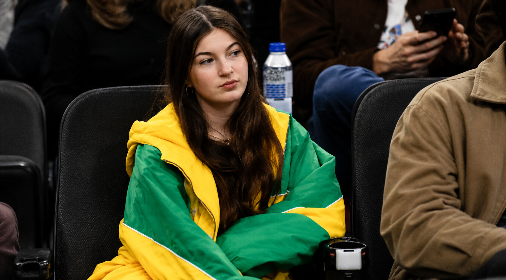 Francesca Nora Bateman Marty Supreme Yellow and Green Track Jacket