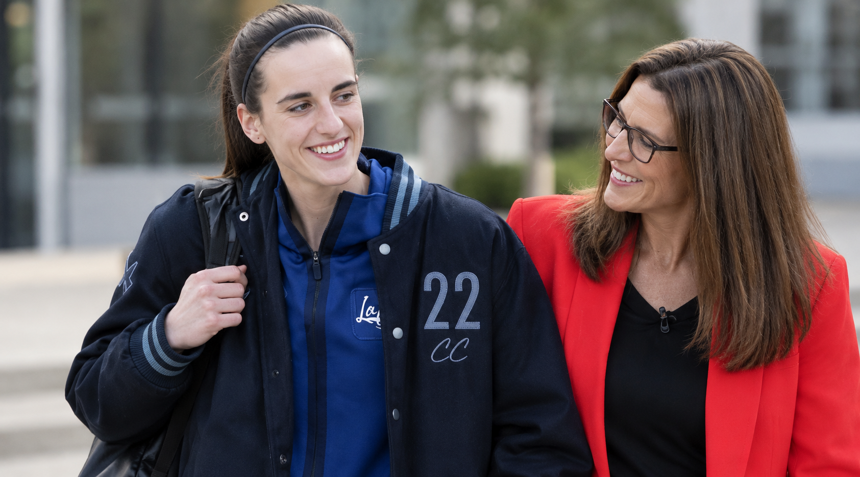 Caitlin Clark 2025 WNBA All-Star Black Satin Silver Embroidered Varsity Jacket