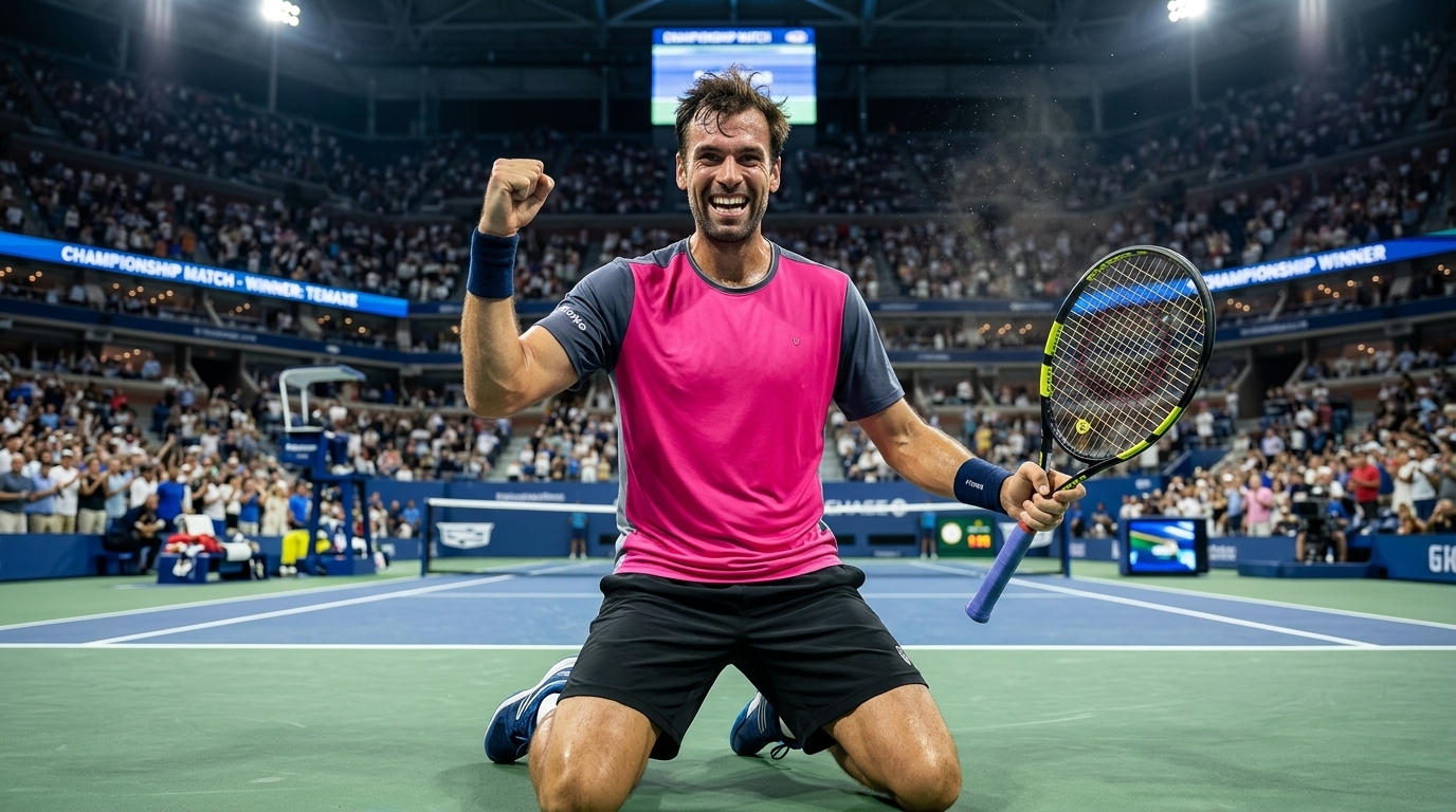 Quentin Halys 2026 US Open Pink T-Shirt