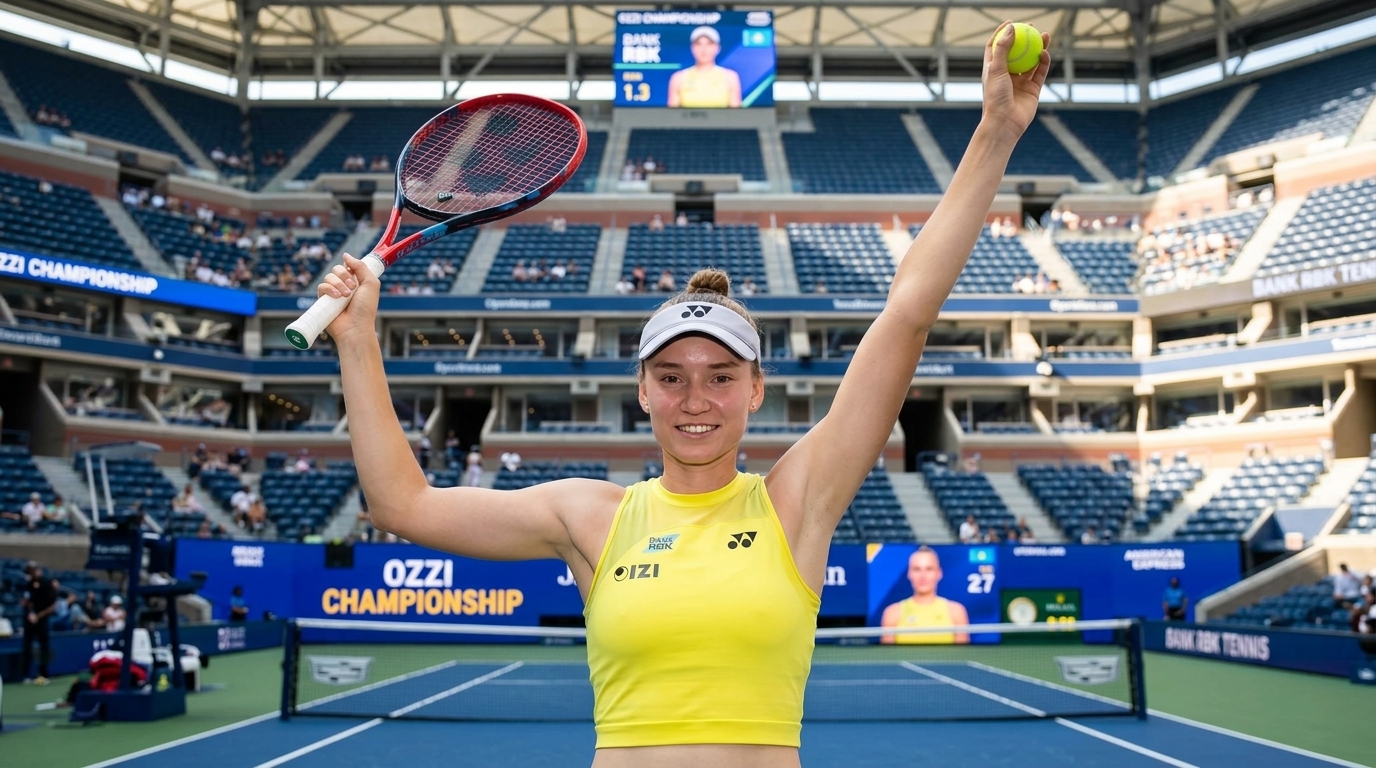 Elena Rybakina 2026 US Open Neon Yellow Top