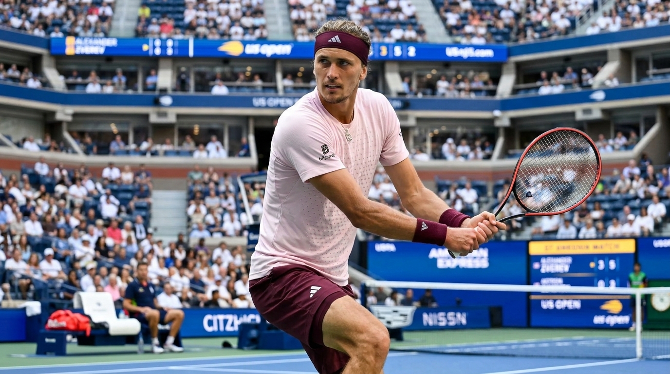 Alexander Zverev 2026 US Open Pink T-Shirt
