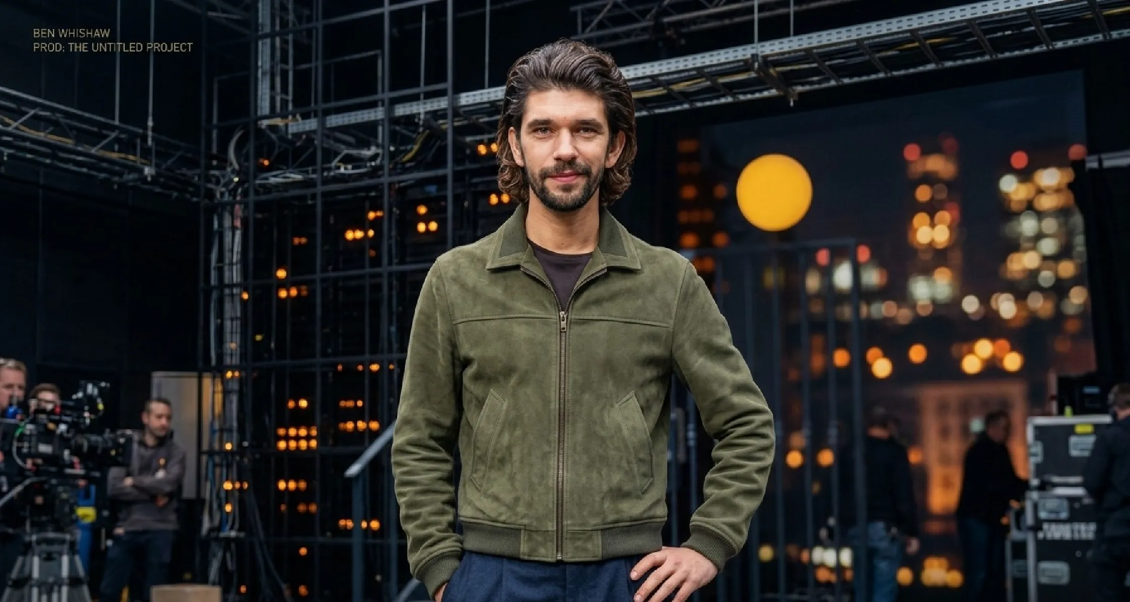 Black Doves Sam Young Olive Green Suede Jacket from Netflix Series