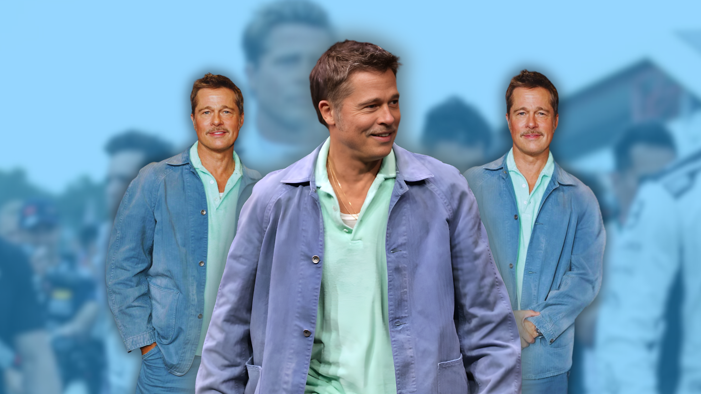 Brad Pitt Steals the Spotlight in a Sleek Blue Jacket at the 2025 F1 LA Screening