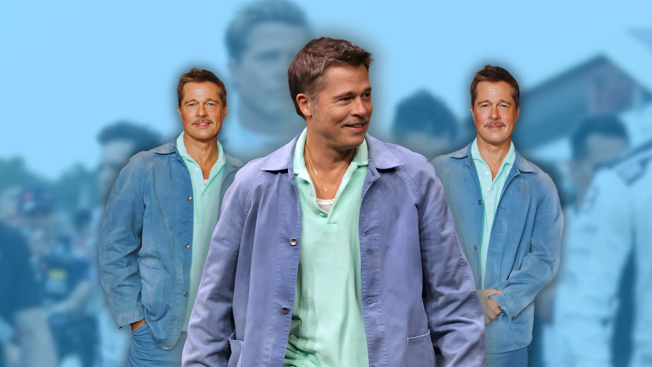 Brad Pitt Steals the Spotlight in a Sleek Blue Jacket at the 2025 F1 LA Screening