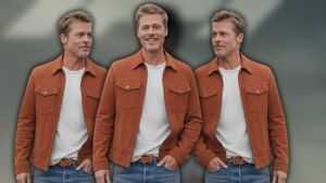 Brad Pitt’s Burnt Orange Suede Jacket in F1The Movie (2025) A Signature Sonny Hayes Style Moment