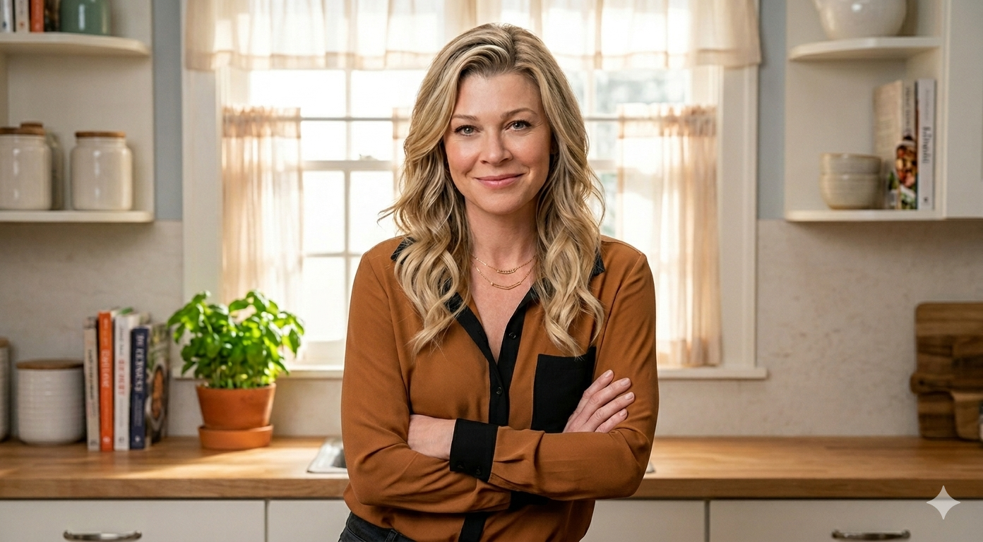 Good American Family Ellen Pompeo Shirt Rust Brown Long-Sleeve Blouse