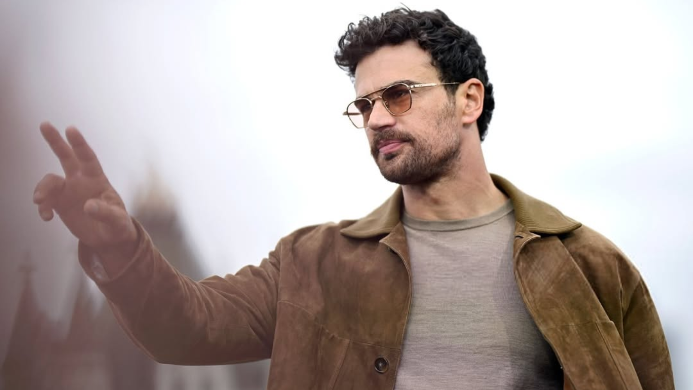 How Theo James Made the Fuze London Suede Leather Jacket the Ultimate Style Statement