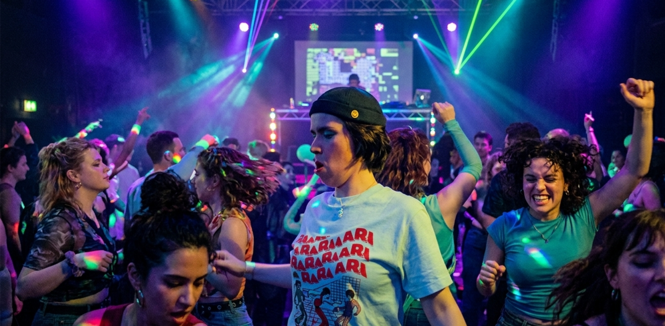 How to Get to Heaven from Belfast Dara Graphic Tee light blue with red DARARI text design