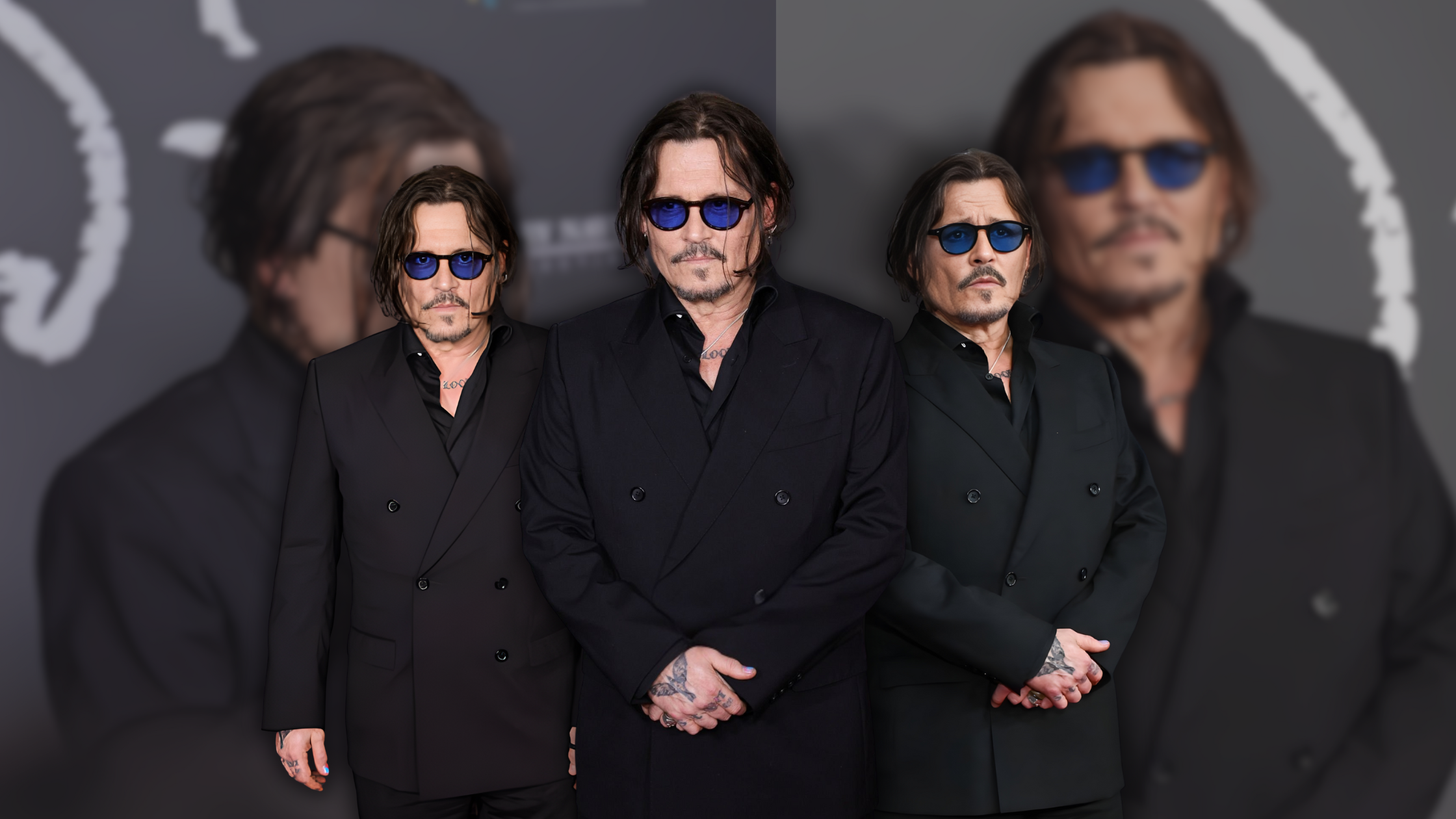 Johnny Depp Stuns in Double-Breasted Black Suit at Modi Three Days On The Wing Of Madness Premiere