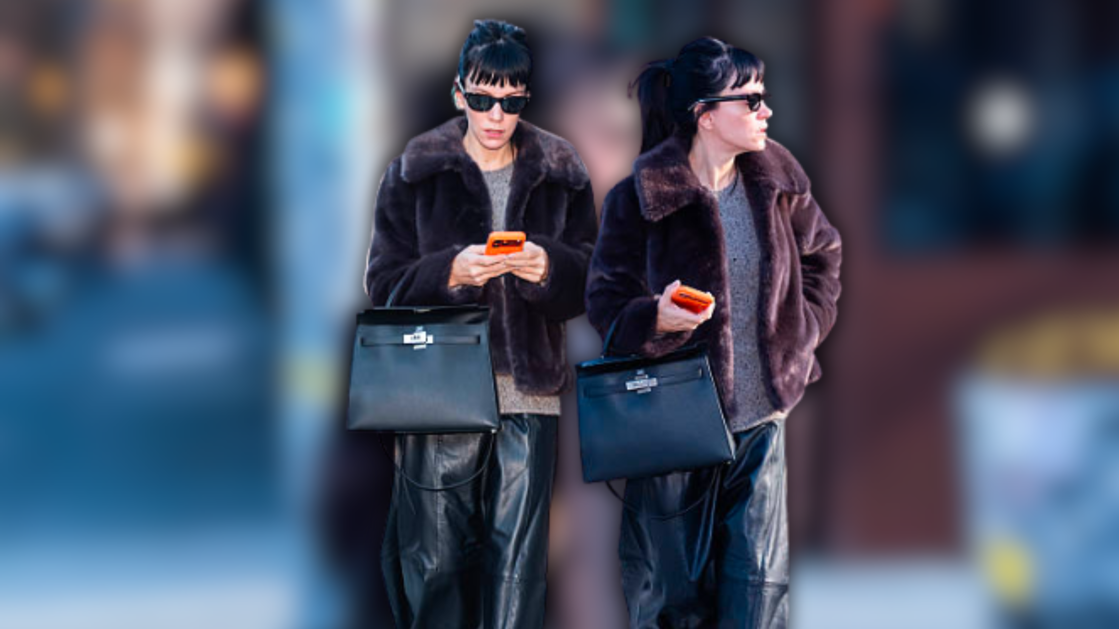 Lily Allen’s Grey Knit Sweater Look Defines Effortless NYC Street Style