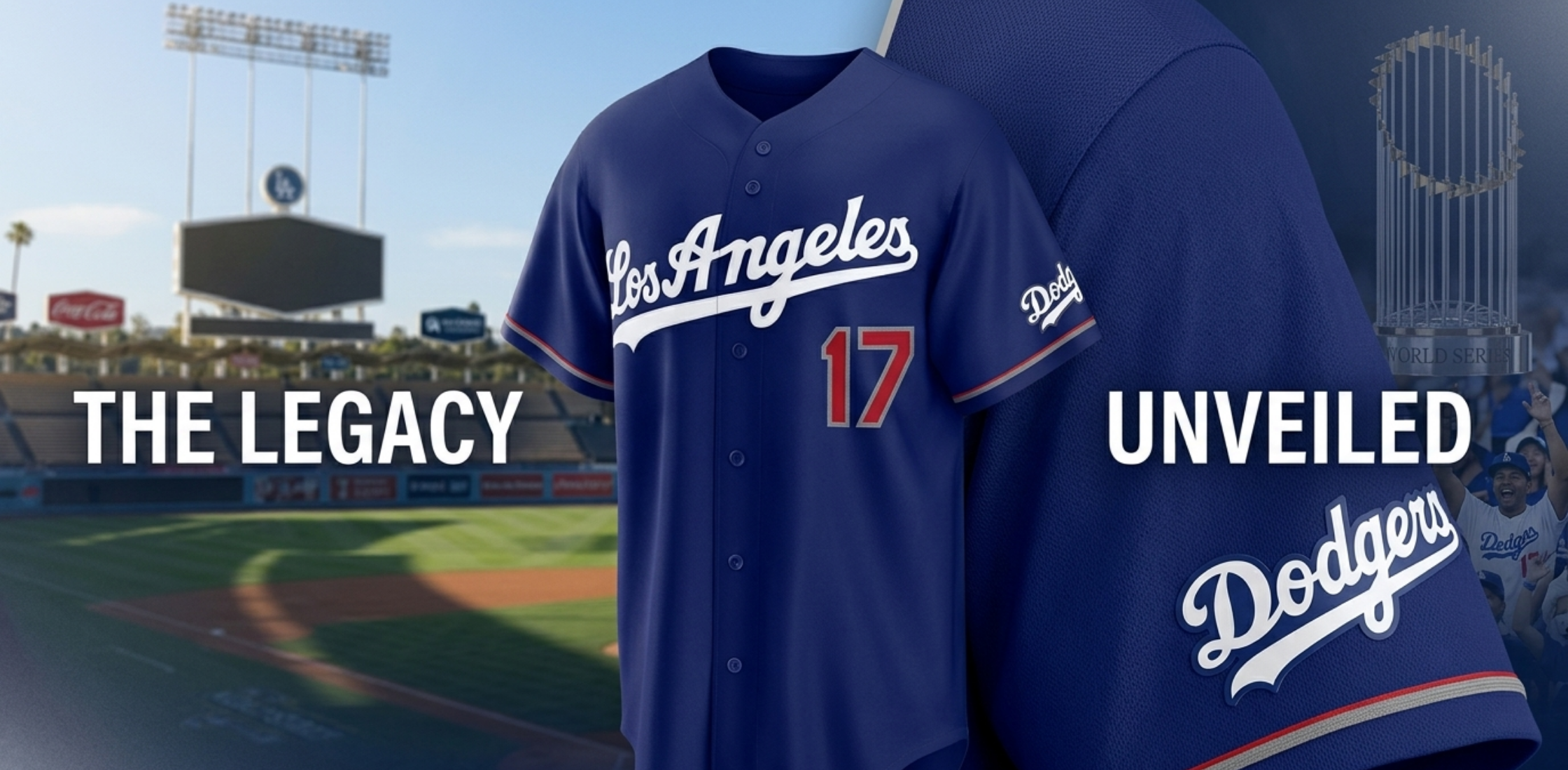 Shohei Ohtani Los Angeles Dodgers royal blue alternate stadium jersey with white script lettering and red number 17 on front and back