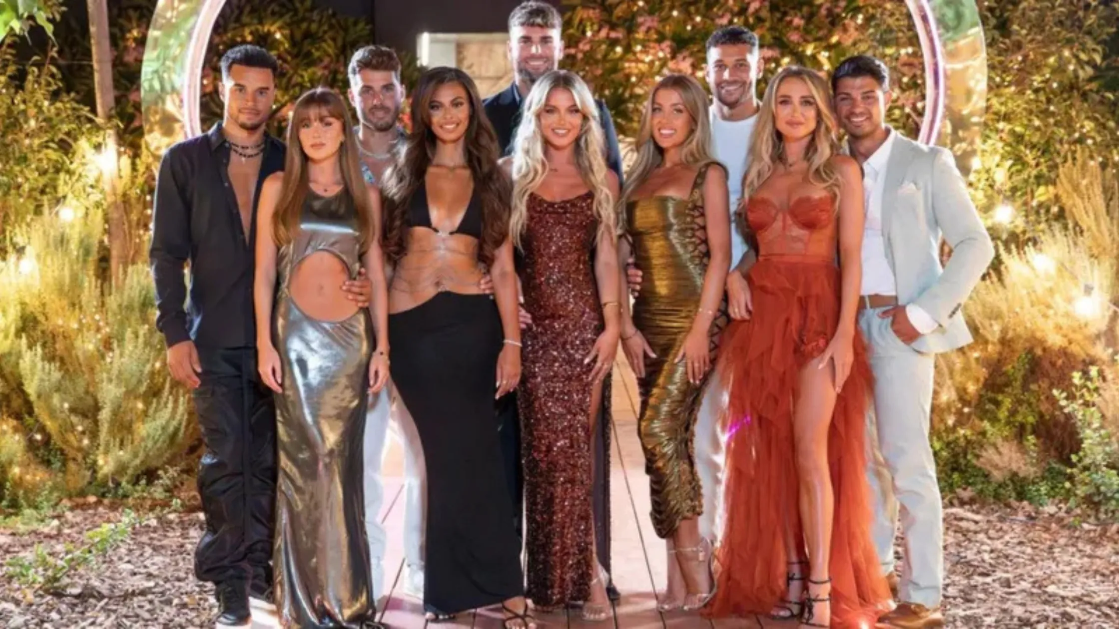 Love Island UK All Stars Season 3 villa outfits featuring bold corsets, sheer dresses, and statement styles worn by the islanders.