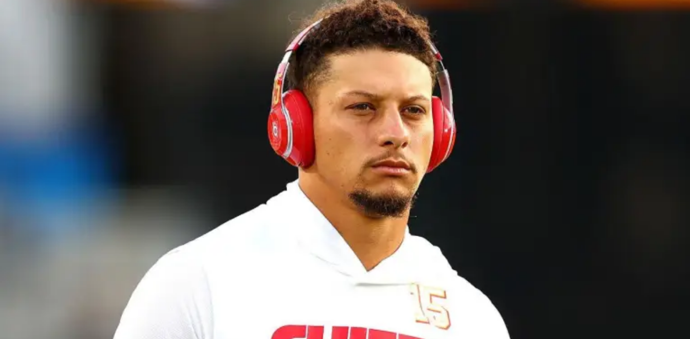 Patrick Mahomes 15 Chiefs white hoodie with bold CHIEFS lettering and number 15 design, athletic fit pullover for game-day style