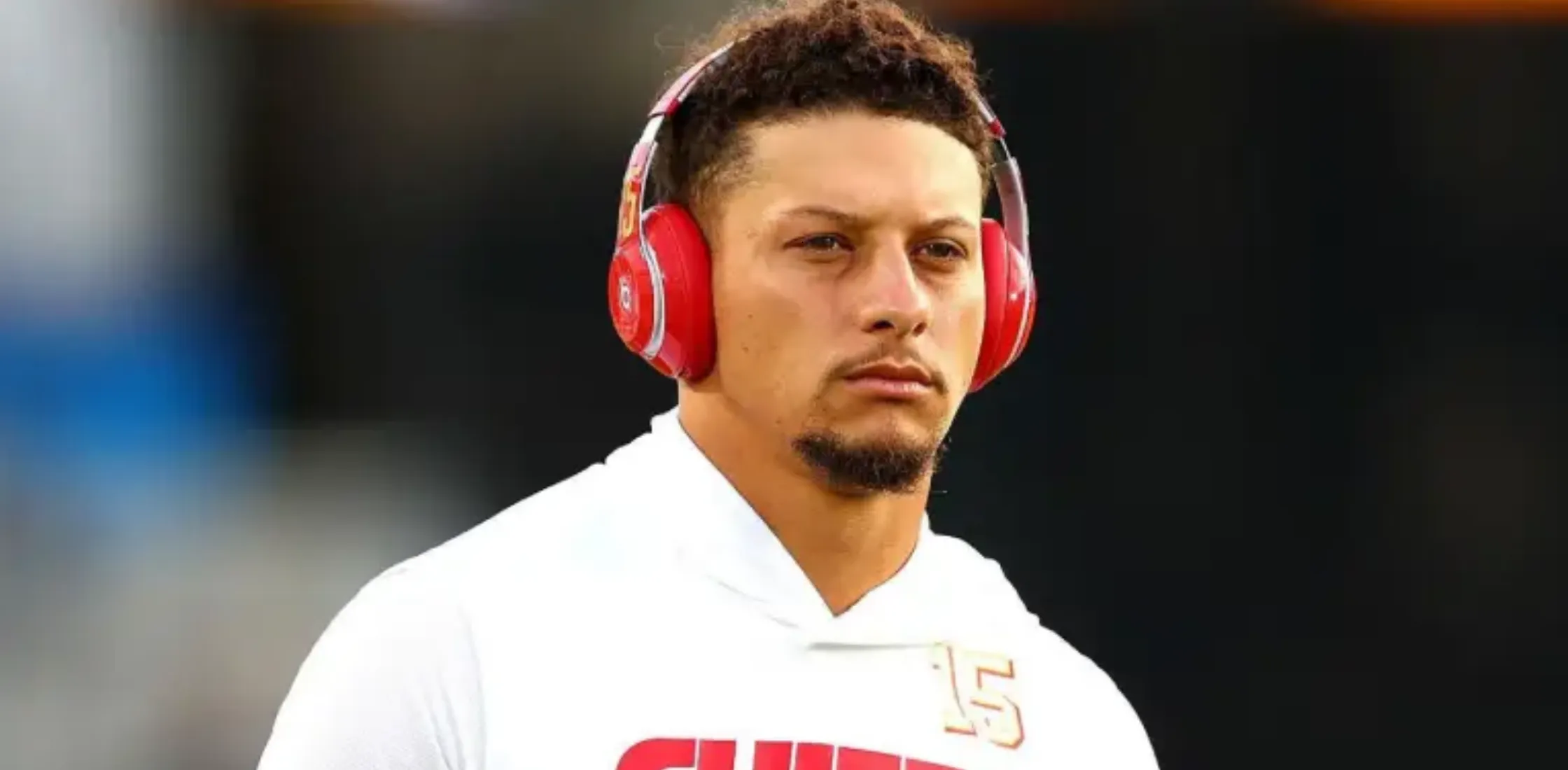 Patrick Mahomes 15 Chiefs white hoodie with bold CHIEFS lettering and number 15 design, athletic fit pullover for game-day style
