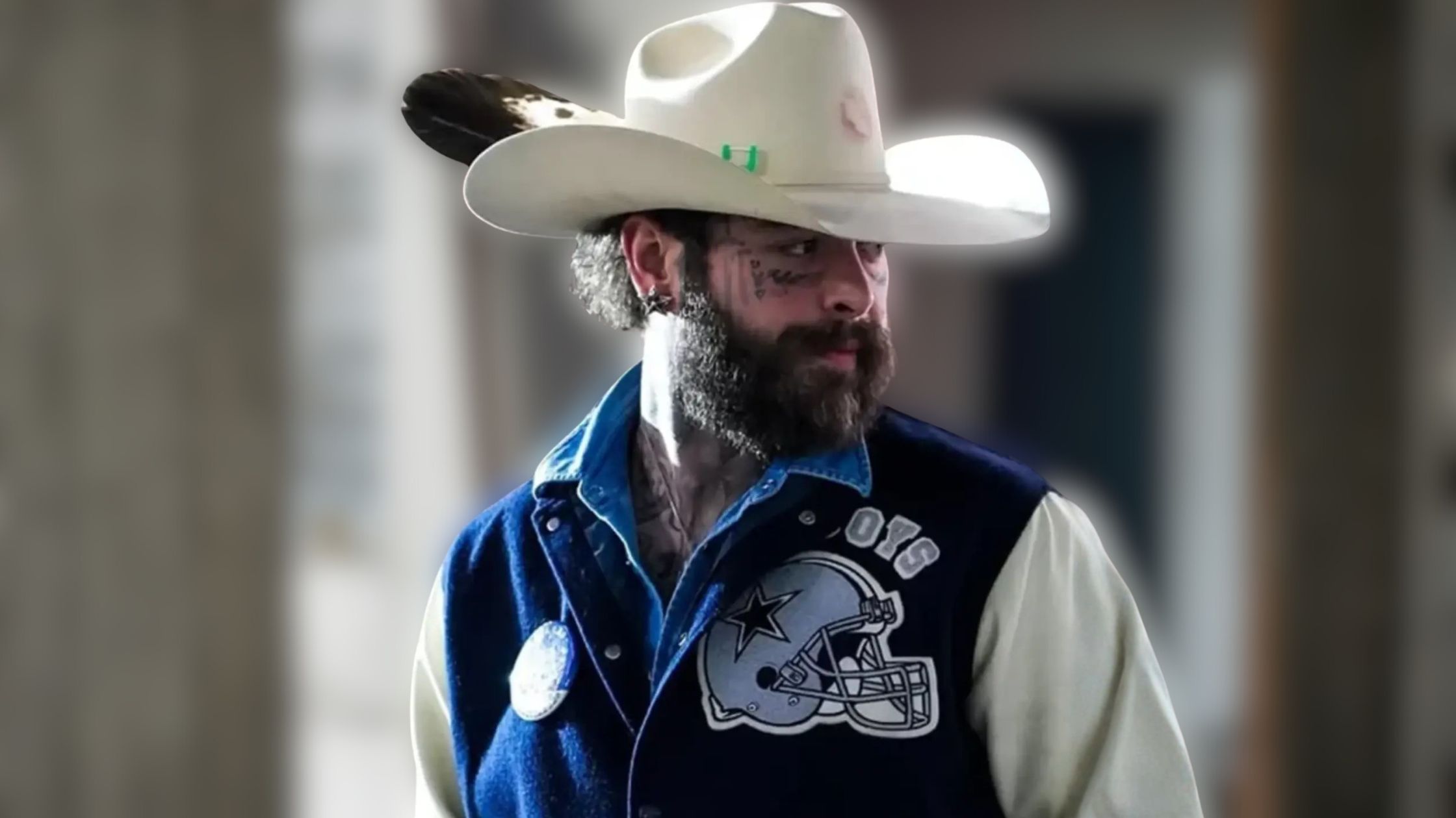 Post Malone Wears Dallas Cowboys Jacket During Thanksgiving Halftime Show 2025
