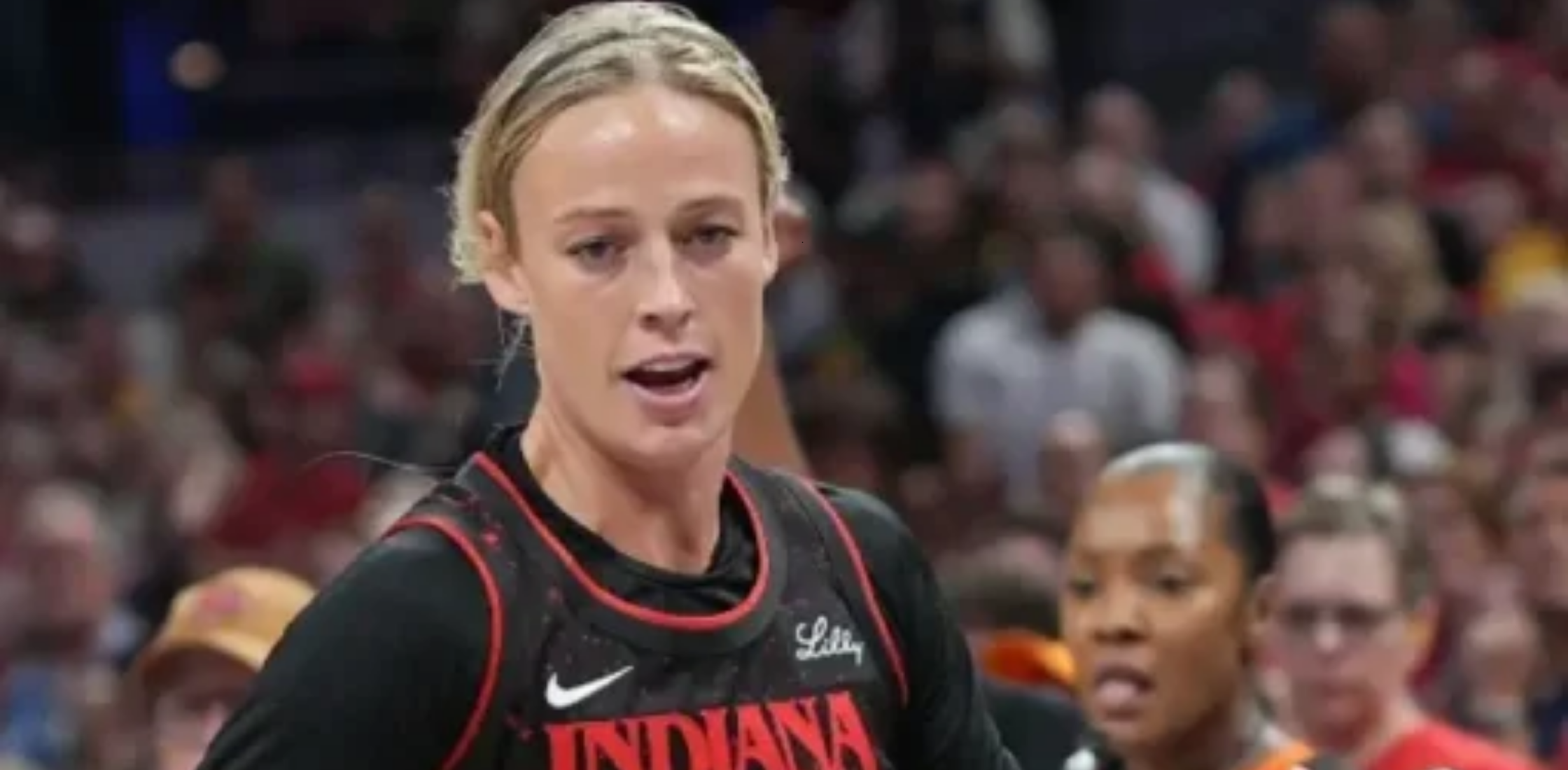 Sophie Cunningham Indiana Fever Stranger Things black and red splatter jersey with number 8