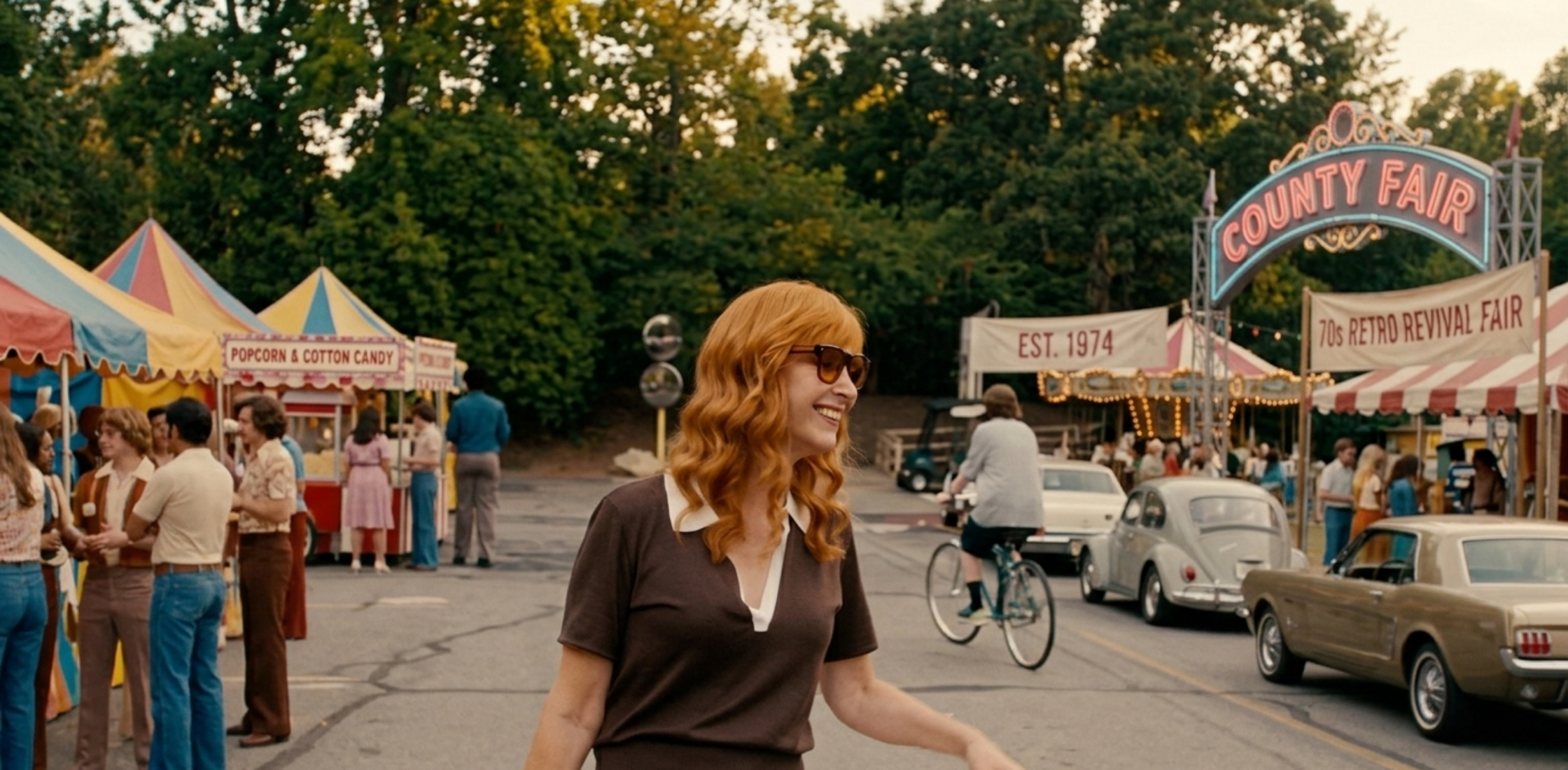 Lisa Kudrow inspired cocoa brown polo tee with contrast collar and ribbed waistband, vintage style women’s top