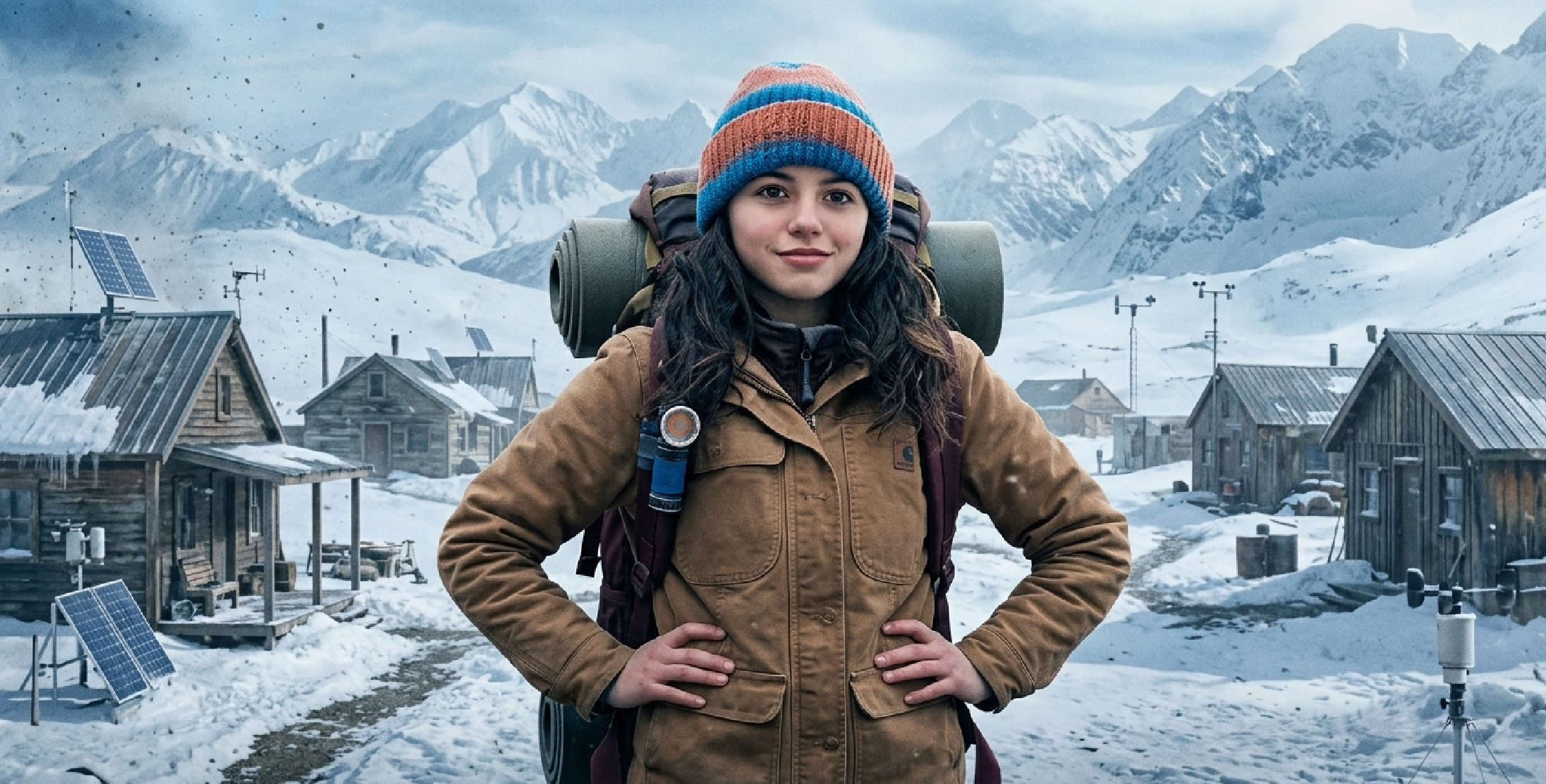 The Last of Us S02 Isabela Merced Dina brown canvas utility jacket with rugged worn finish and multiple pockets