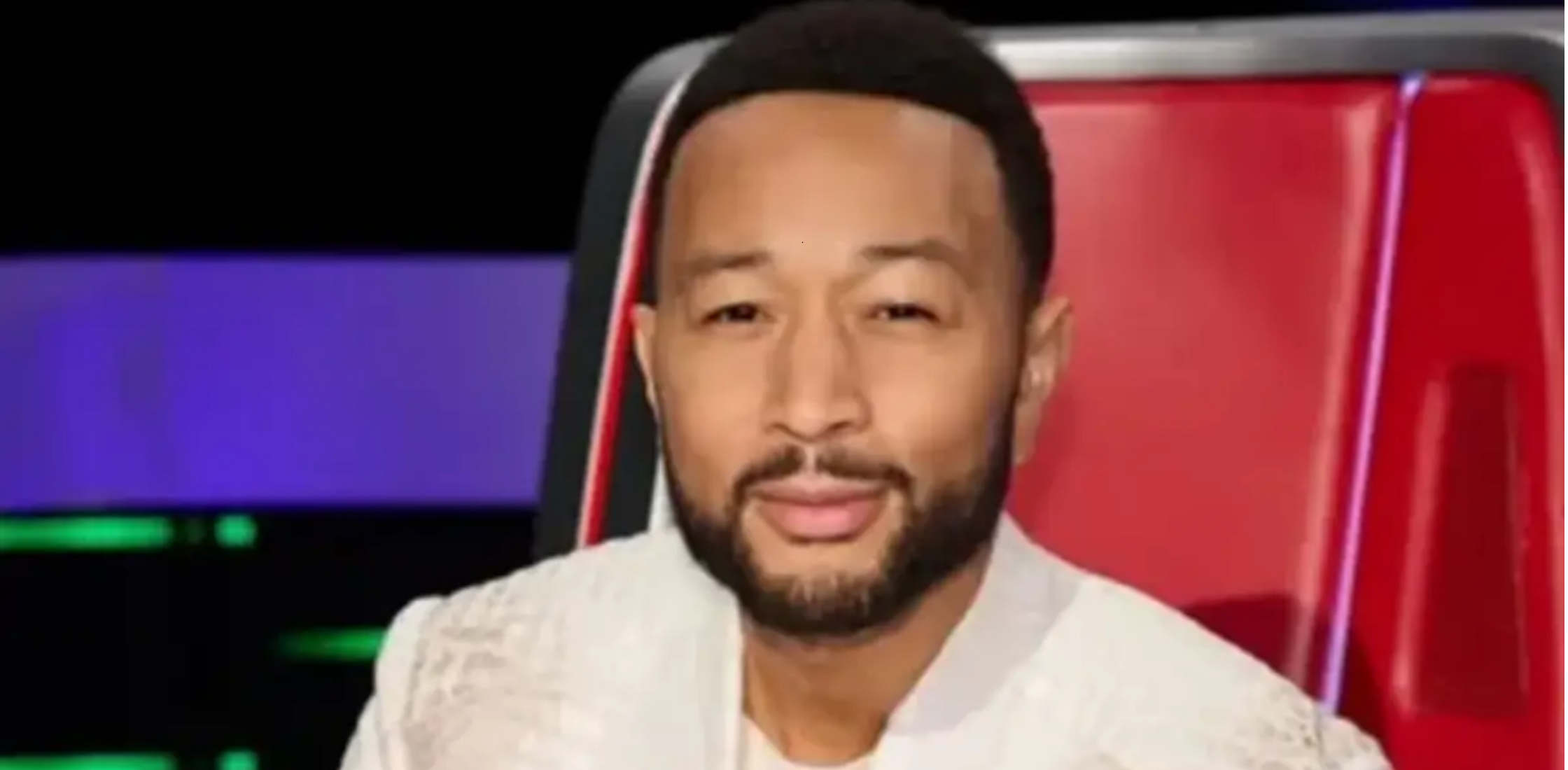 The Voice 2026 John Legend white crocodile leather bomber jacket with chrome zipper and utility pockets, inspired by John Legend’s bold luxury style