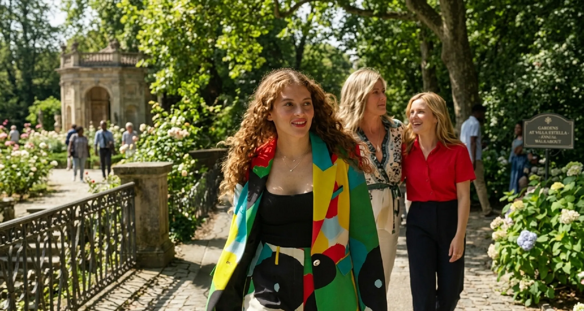 Top Chef Season 23 True Colors oversized abstract multicolor blazer with bold geometric print and silver button detail