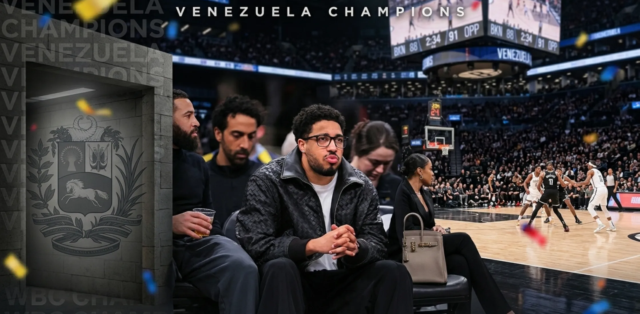 Tyrese Haliburton Indiana Pacers vs Chicago Bulls black bomber leather jacket with green wool body, cream leather sleeves, and chenille “A” patch on chest