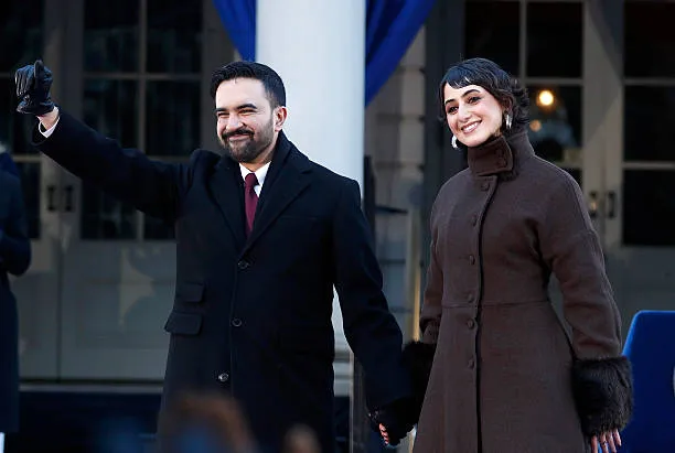 Zohran Mamdani and Rama Duwaji Showcase Refined Coat Style at the 2026 Ceremonial Inauguration